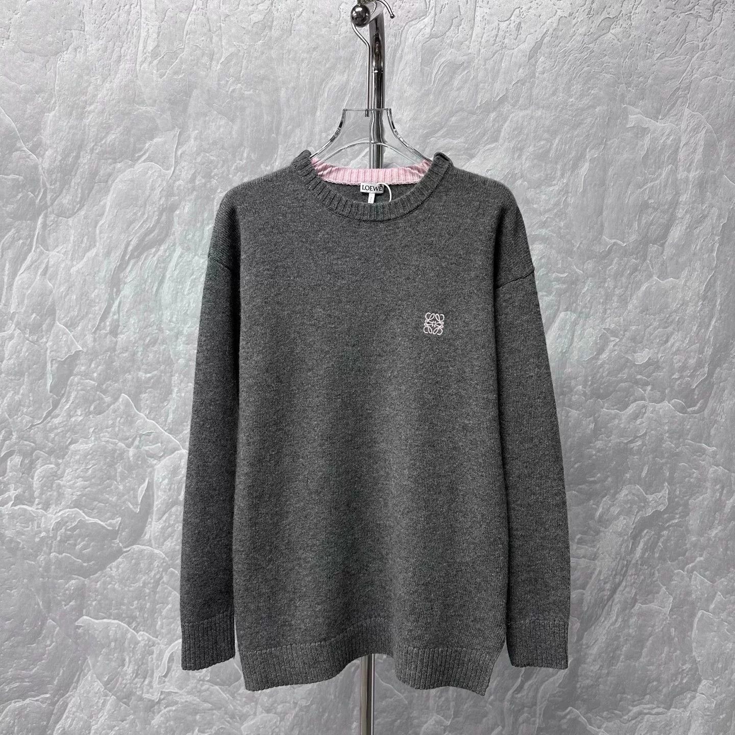 Loewe Loewe Colorblock Embroidered Wool Sweater Size US S / EU 44-46 / 1 - 1 Thumbnail