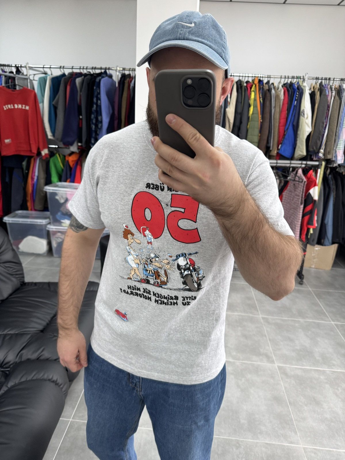 Other Vintage Moto Mania Ich Bin Uber T-Shirt Size L Size US L / EU 52-54 / 3 - 2 Thumbnail