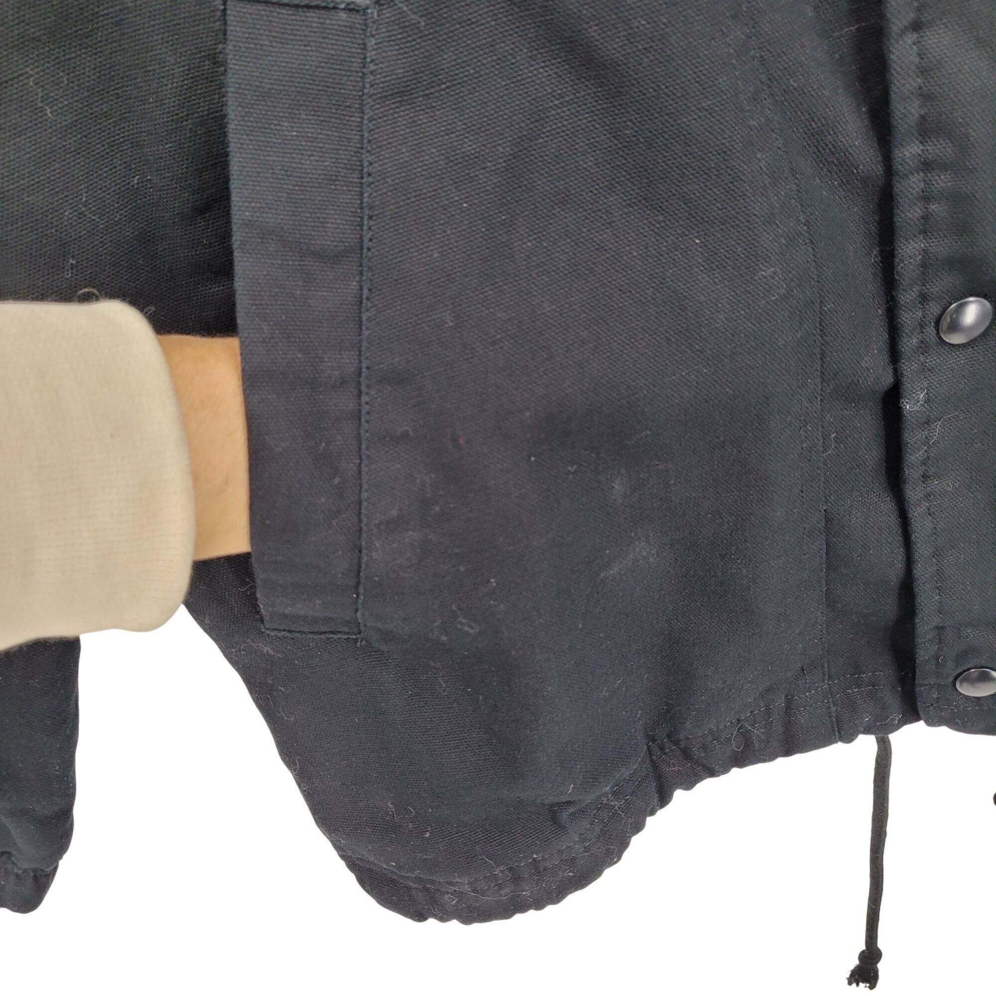 Other Quadrant Mens Black Canvas Logo Jacket M Cotton Barn Bomber Size US M / EU 48-50 / 2 - 6 Thumbnail