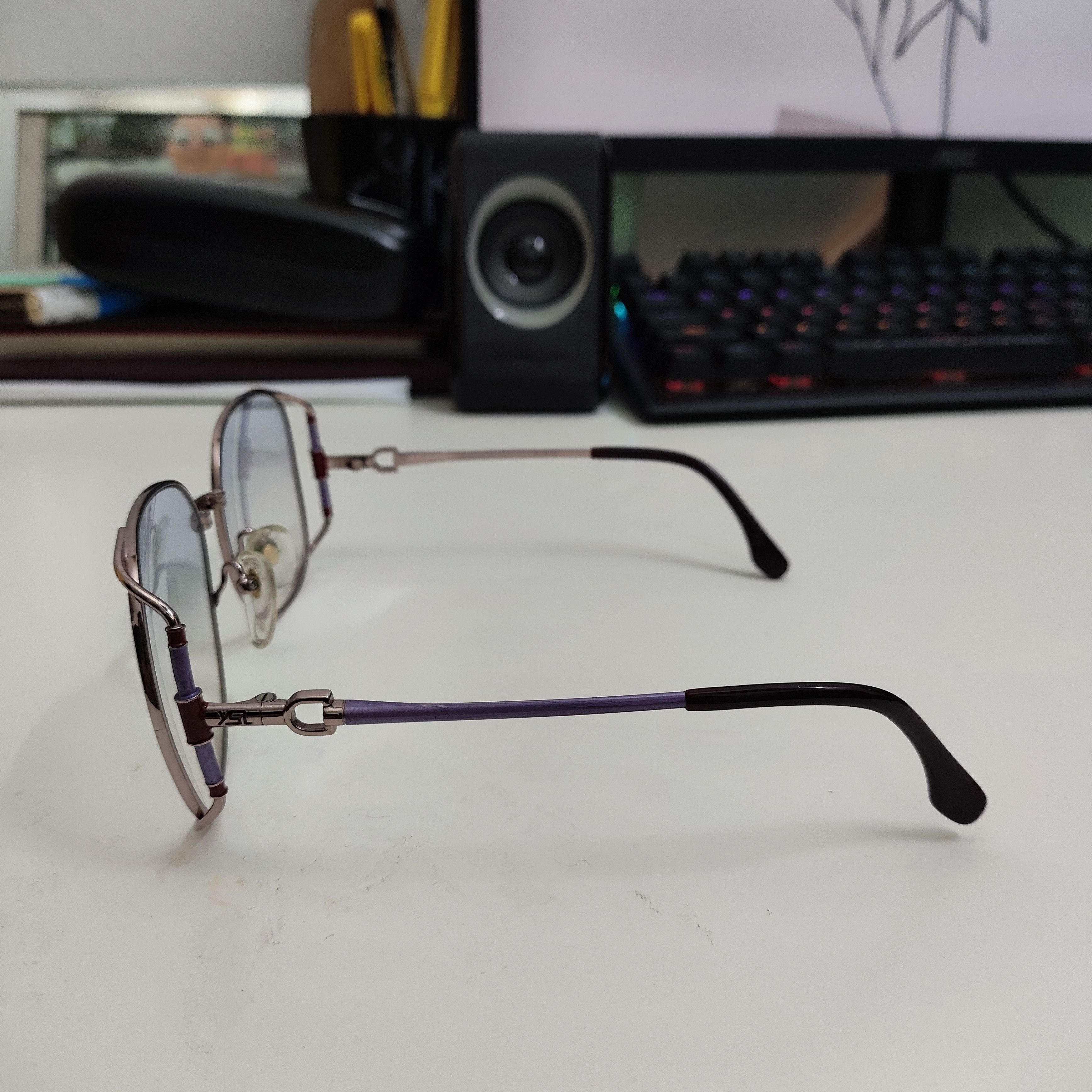 Saint Laurent Paris × Vintage × Yves Saint Laurent 31-8610 Vintage YSL Paris Glasses Eyewear Oversize Size ONE SIZE - 4 Thumbnail