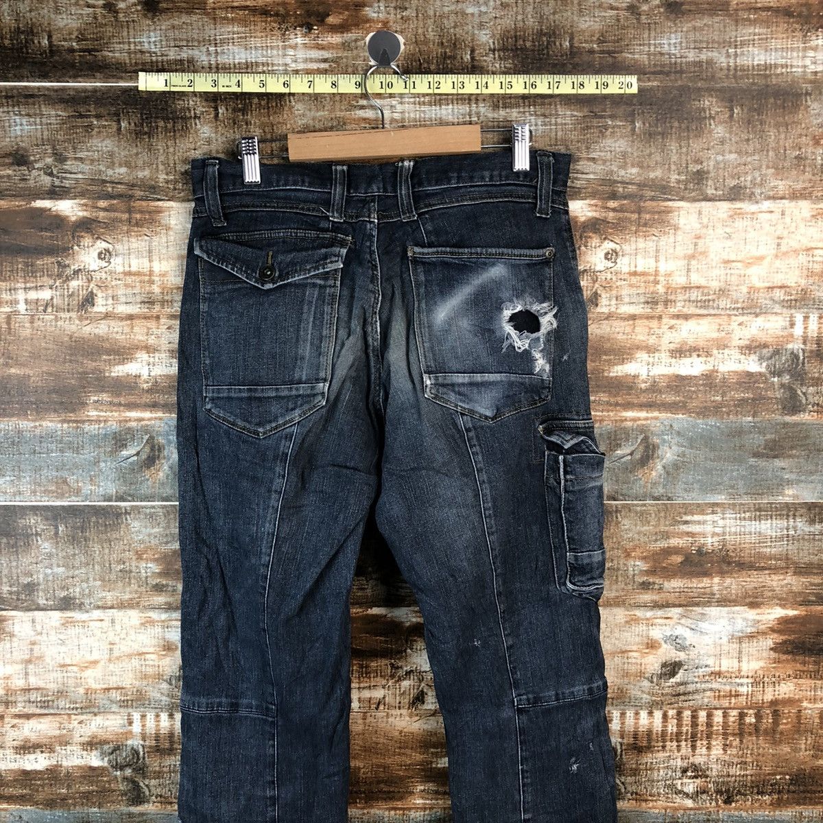 Japanese Brand Japanese Brand Blue utility worker Multipocket Pants #A2164 Size US 33 - 19 Thumbnail