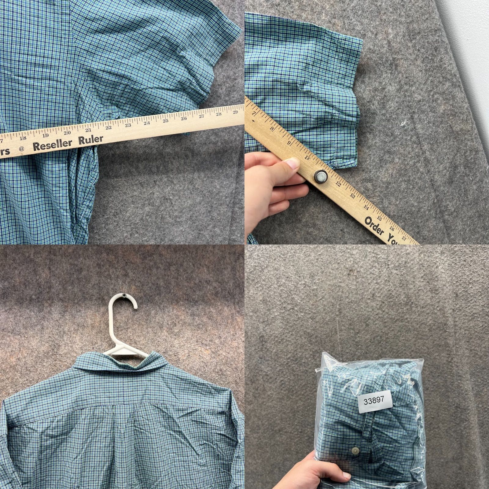 Polo Ralph Lauren VINTAGE Polo Ralph Lauren Shirt Mens M Blue Custom Blake Oxford Gingham Polo Ralph Lauren Shirt Button-Up Short Sleeve Collared Size US M / EU 48-50 / 2 - 8 Thumbnail