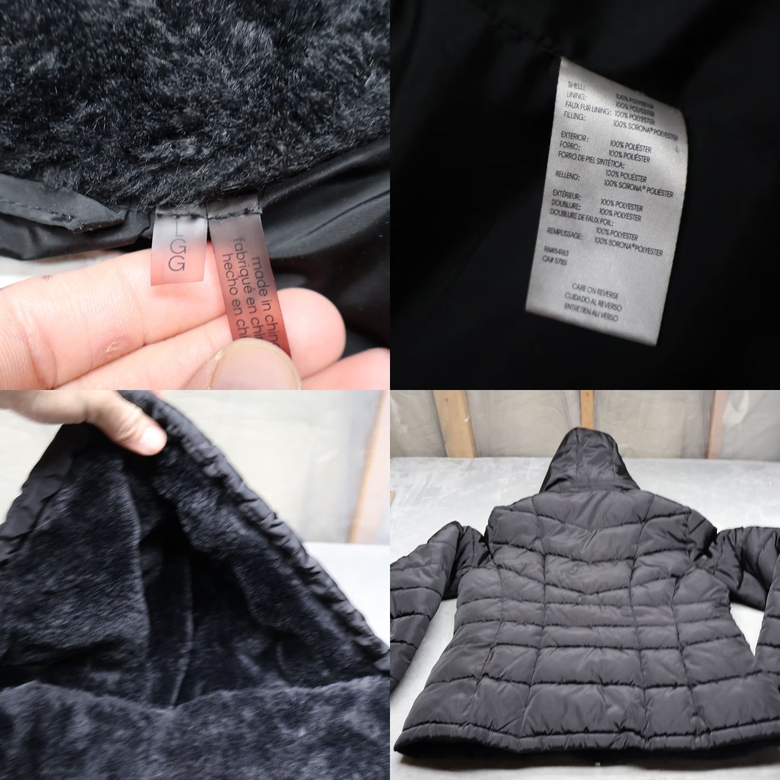 Calvin Klein Calvin Klein Jacket Women L Black Quilted Puffer Faux Fur Lined Winter Coat Zip Pocket Casu al – Men? Size L / US 10 / IT 46 - 8 Thumbnail