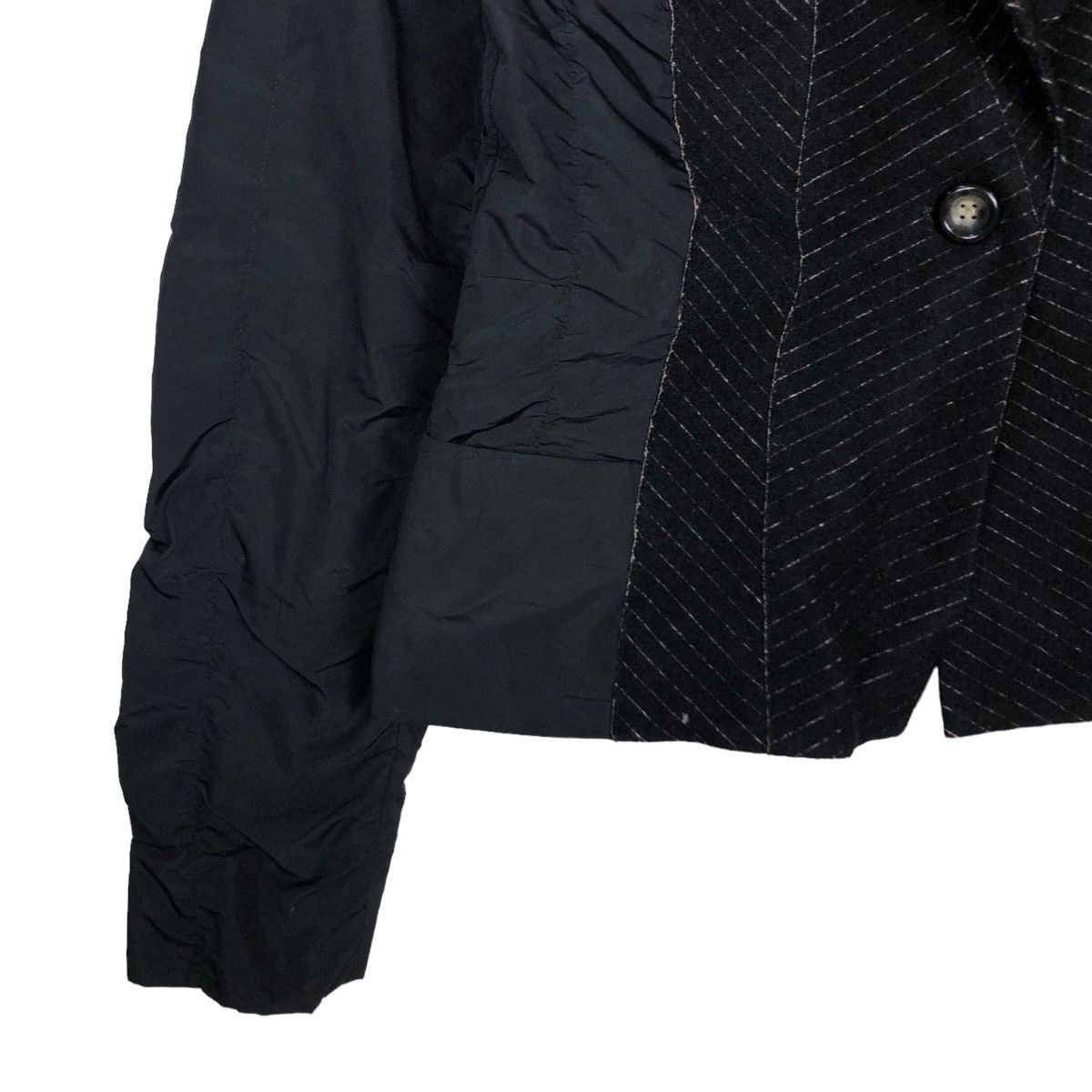 Hiroko Koshino Homme 🔥Vintage Cropped Biker Jacket Double Collar Hiroko Bis Size US M / EU 48-50 / 2 - 4 Thumbnail
