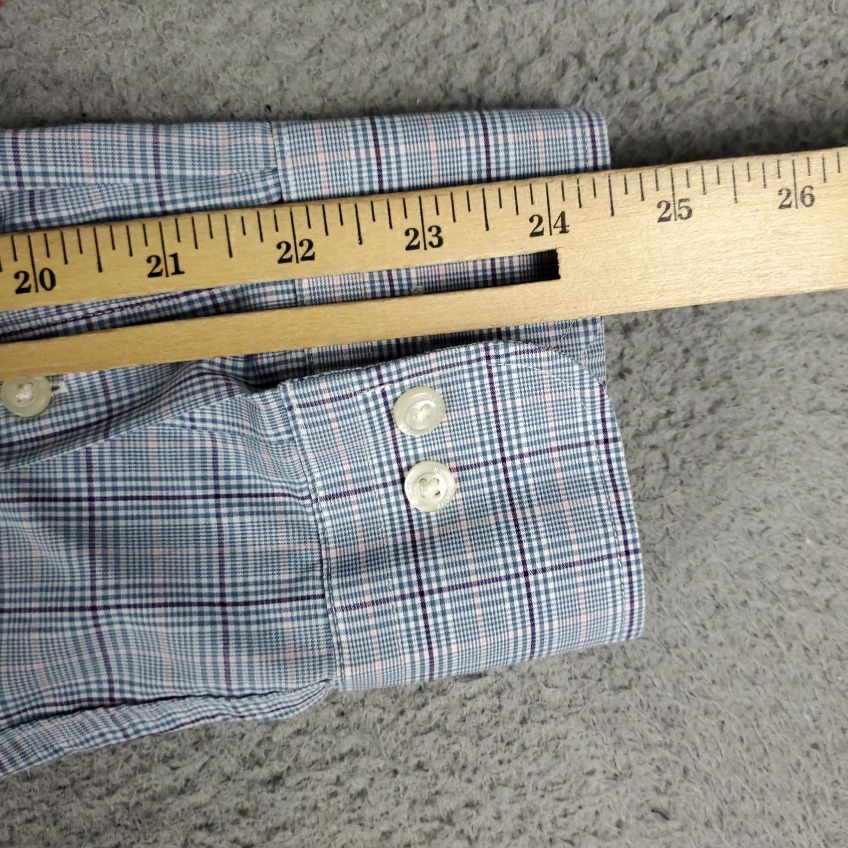 Ralph Lauren Ralph Lauren Shirt Mens 16.5 Blue Plaid Dress Button Up Long Sleeve Size 46R - 6 Thumbnail