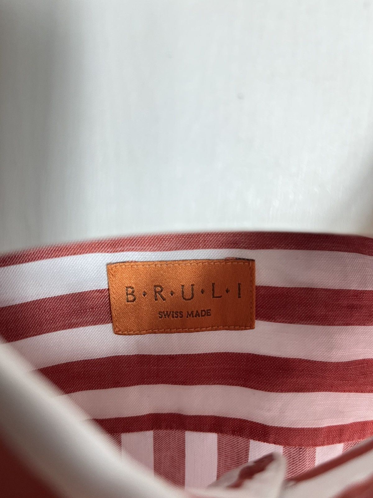Other BRULI linen cotton shirt button up striped mebs long sleeve Size US M / EU 48-50 / 2 - 4 Thumbnail