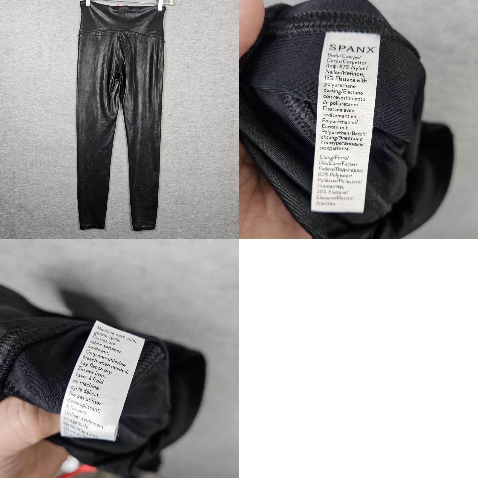 Spanx Spanx Women's Black Faux Leather Casual Skinny Legging Size XL Size 40" / US 18 - 8 Thumbnail