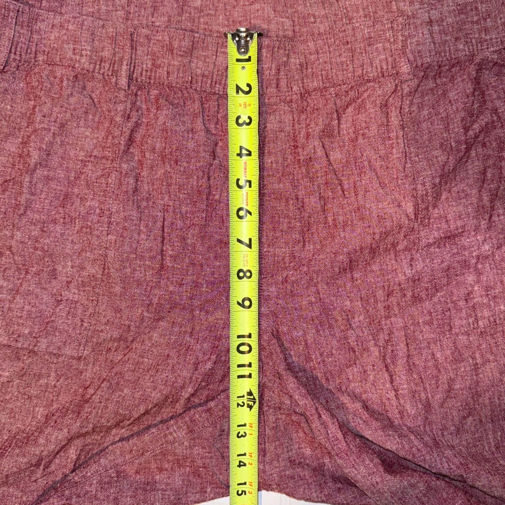 Vintage Lane Bryant Linen Blend Wide-Leg Pants 3XL Womens Red High Rise Beach Capri Travel Casual Comfort Easy Care Plus Size Wide Leg 21in Inseam Linen Rayon Size 40" / US 18 - 4 Thumbnail