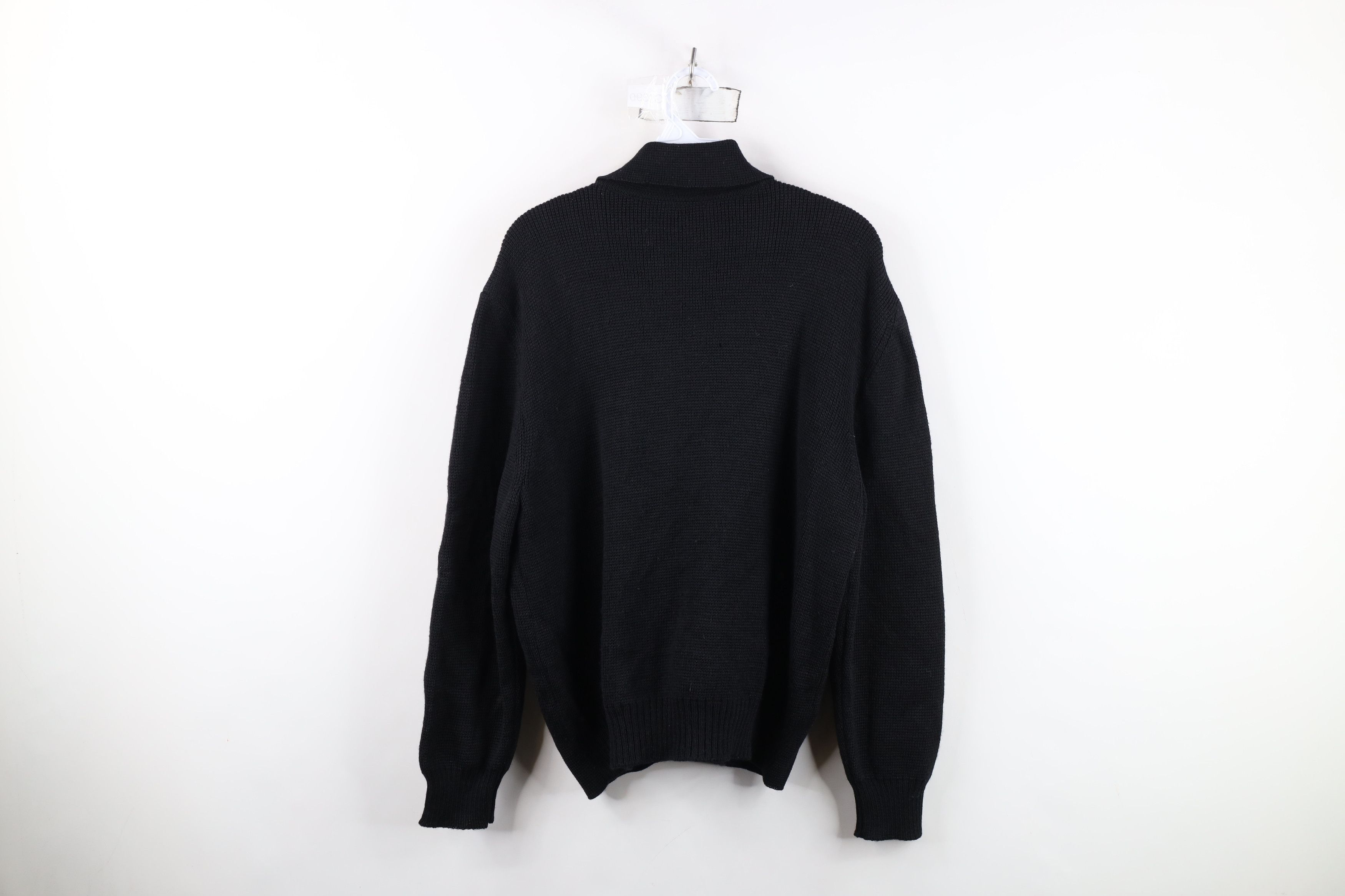 Vintage Vintage 50s Rockabilly Wool Suede Leather Cardigan Sweater Size US M / EU 48-50 / 2 - 13 Thumbnail