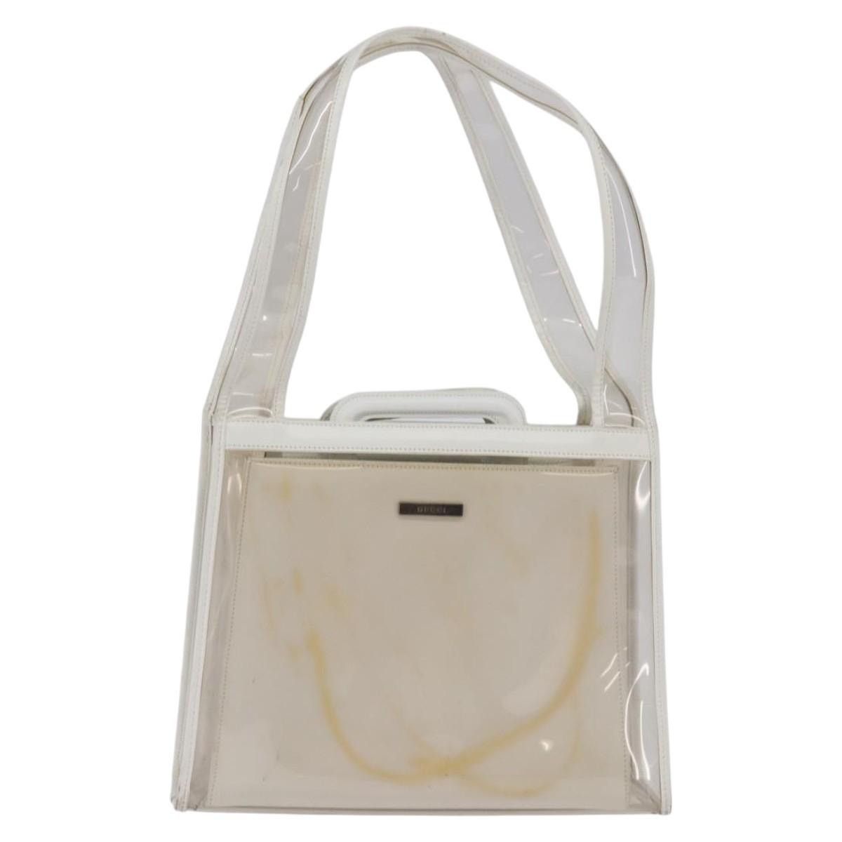 Gucci GUCCI Tote Bag Vinyl Clear Silver 001 2122 001 2122 Size ONE SIZE - 2 Thumbnail