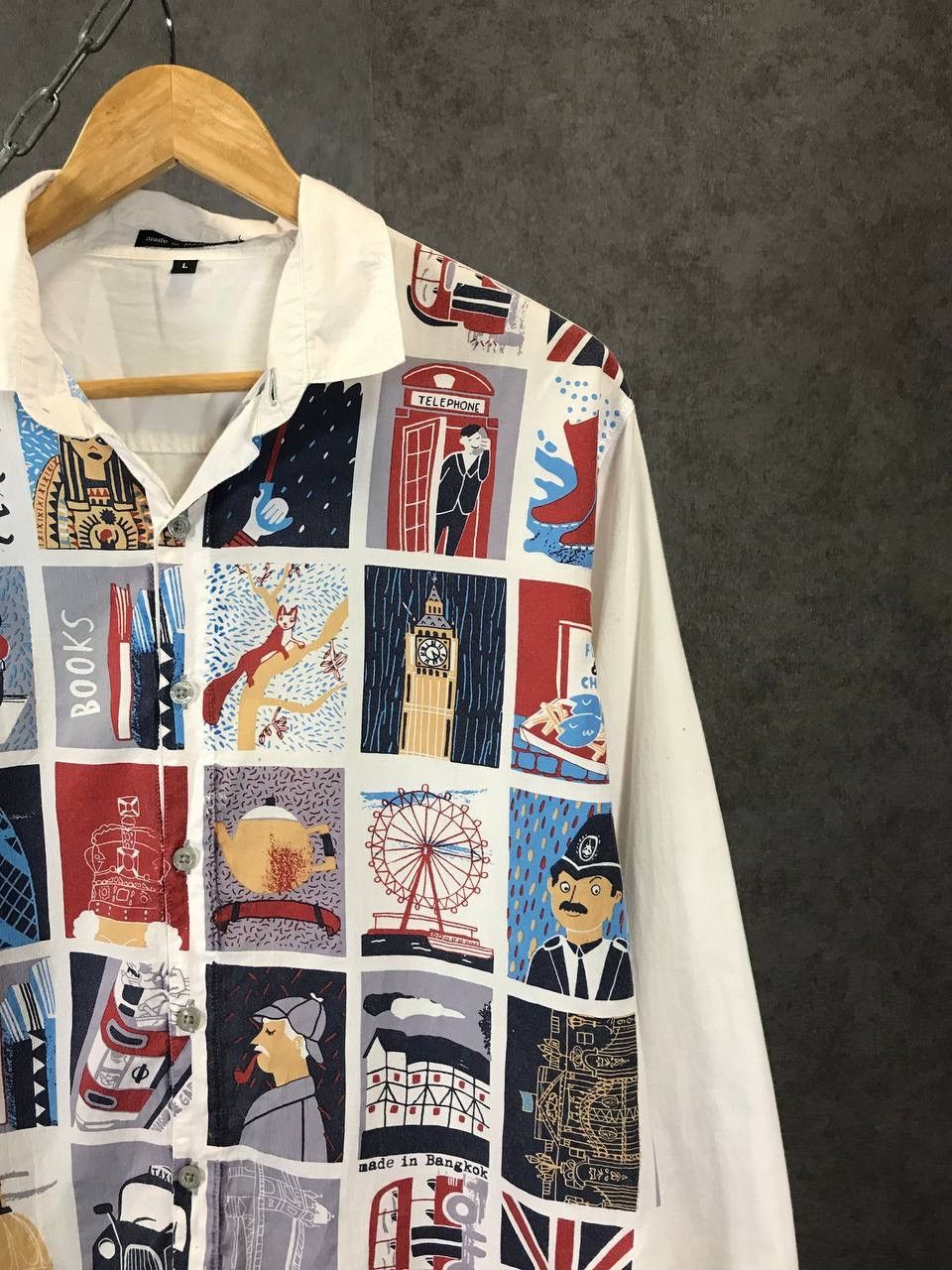 Vintage Art crazy vintage Hawaiian humor shirt Size US L / EU 52-54 / 3 - 2 Thumbnail