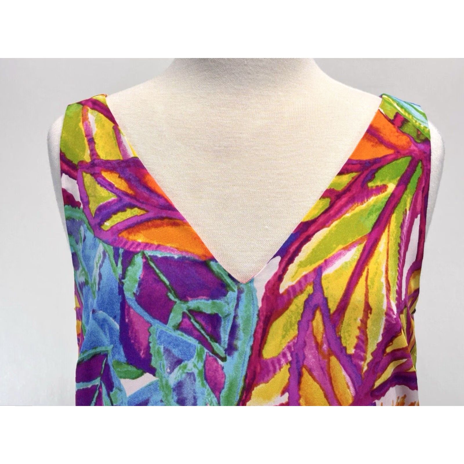 Ralph Lauren Lauren Ralph Lauren Floral Dress Sz 10 Women’s Sleeveless V-Neck Multicolor Short Lined Pockets Size L / US 10 / IT 46 - 5 Thumbnail