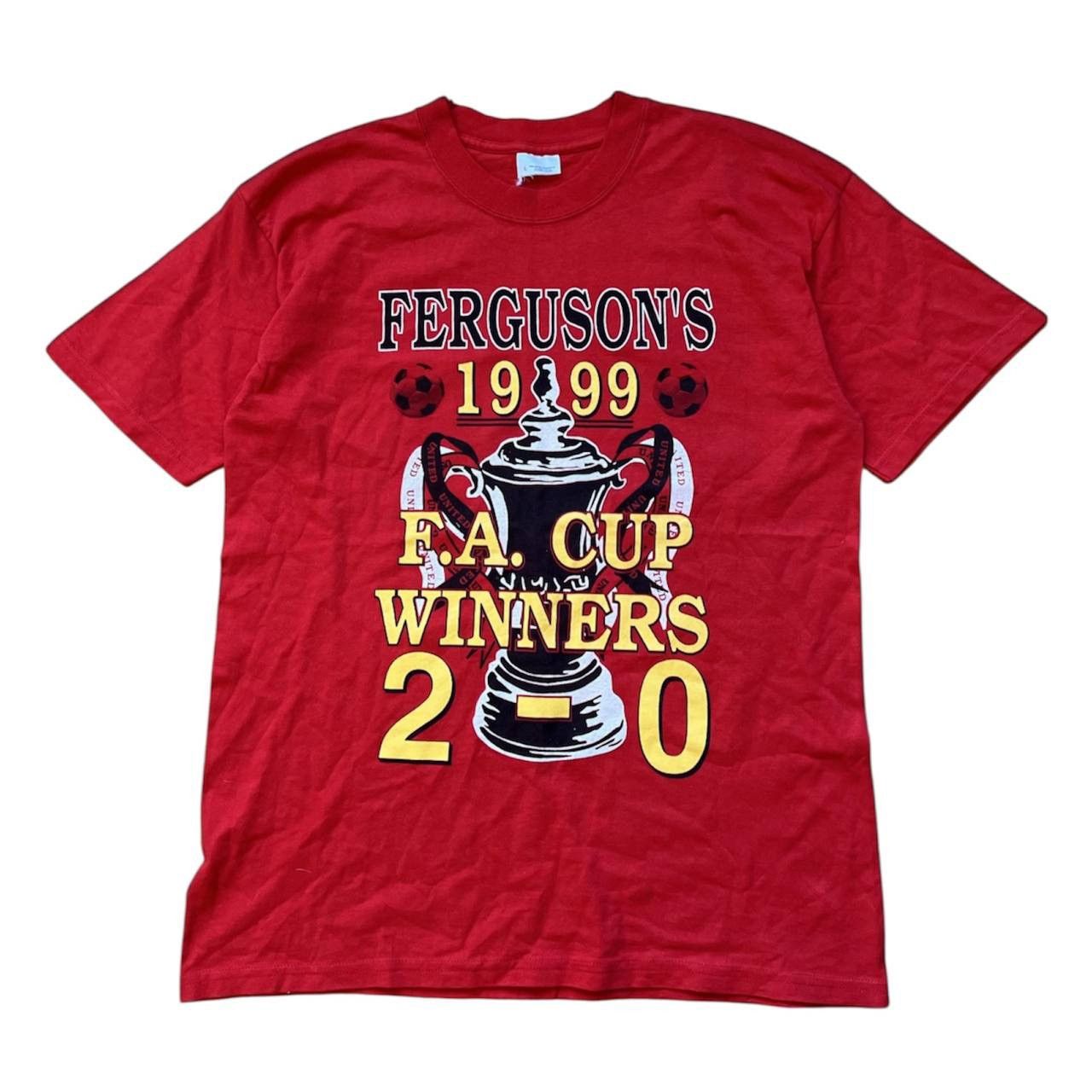 1998/99 MANCHESTER UNITED TRIPLE DOUBLES FERGUSON’S T SHIRT