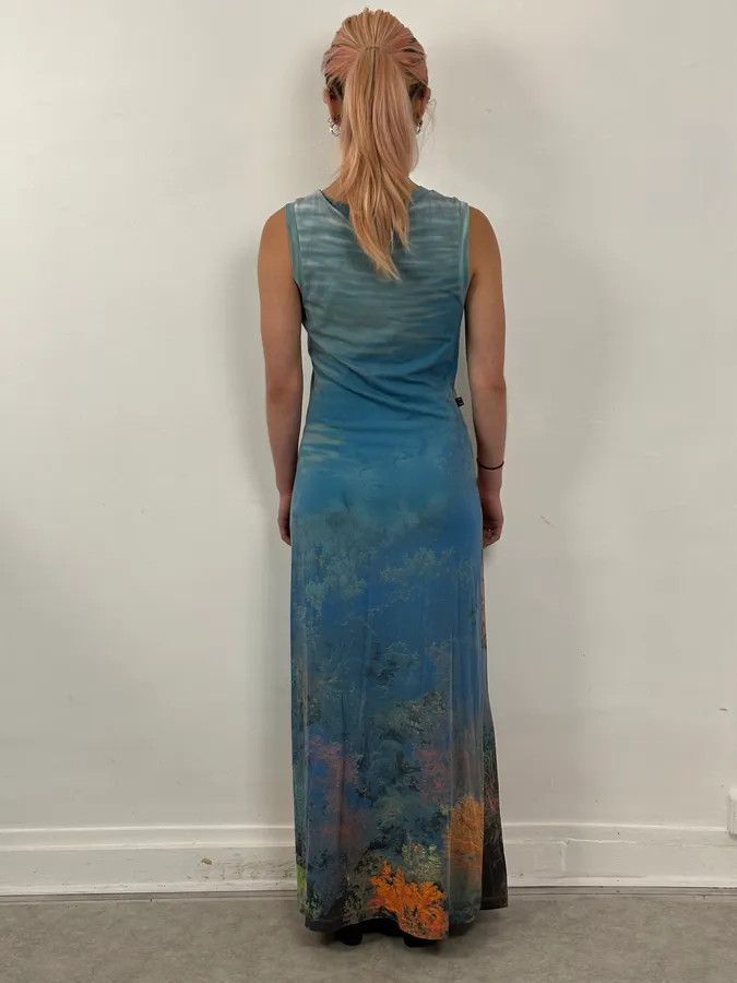 Roberto Cavalli SS1998 Cavalli Blue Coral Ocean Dress Size M / US 6-8 / IT 42-44 - 3 Thumbnail
