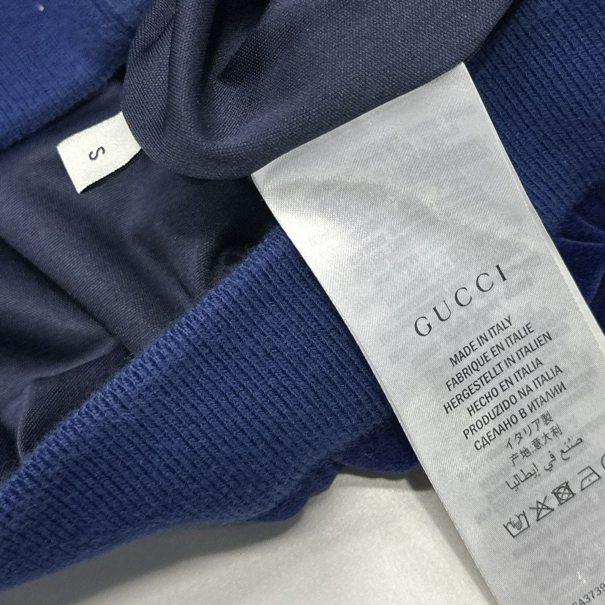 Gucci Gucci navy blue cotton-blend velour track jacket Size US S / EU 44-46 / 1 - 4 Thumbnail