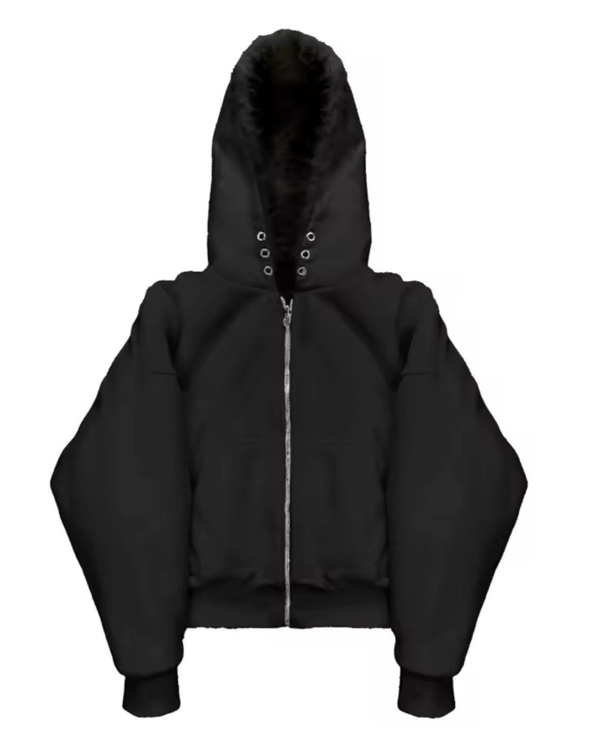 Other Winter Fur Lined Hoodie High Street Urban Fashion Size L / US 10 / IT 46 - 6 Thumbnail