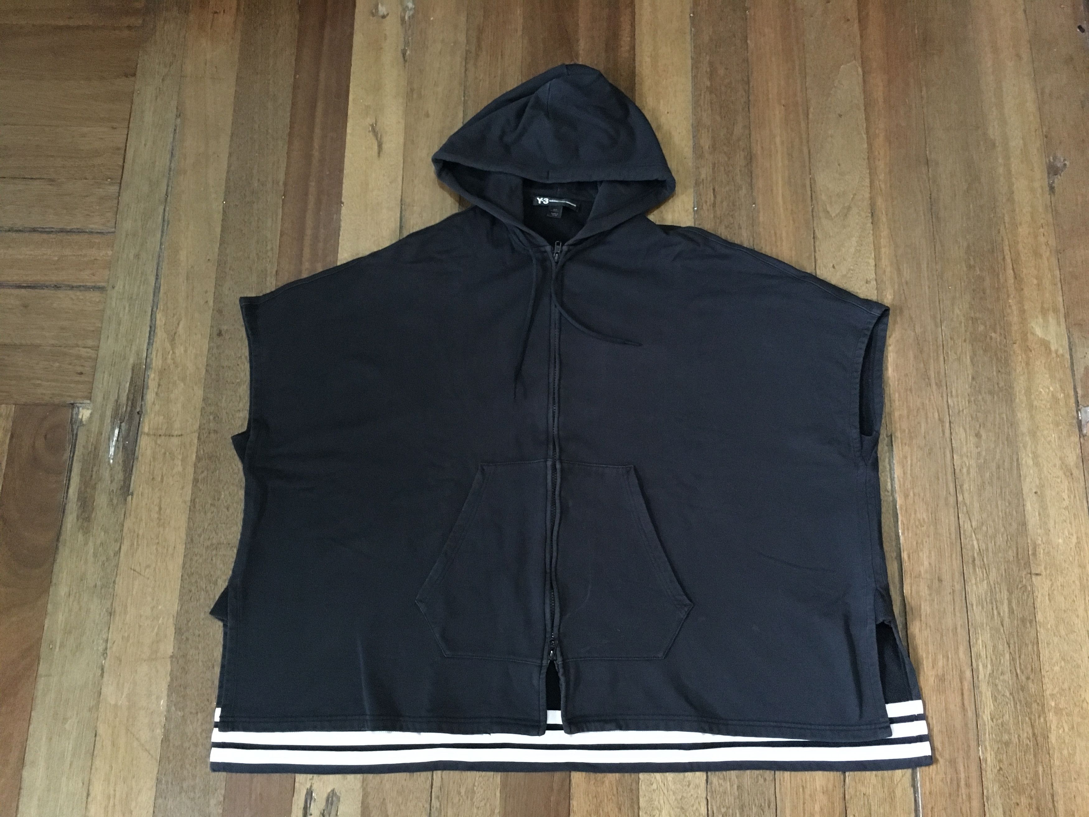 i*e様 Y-3 3-STRIPES HOODIE ZIP-UP PARKA Adidas × Y-3 × Yohji Yamamoto Y-3 Zip Parka Hoodie | Grailed