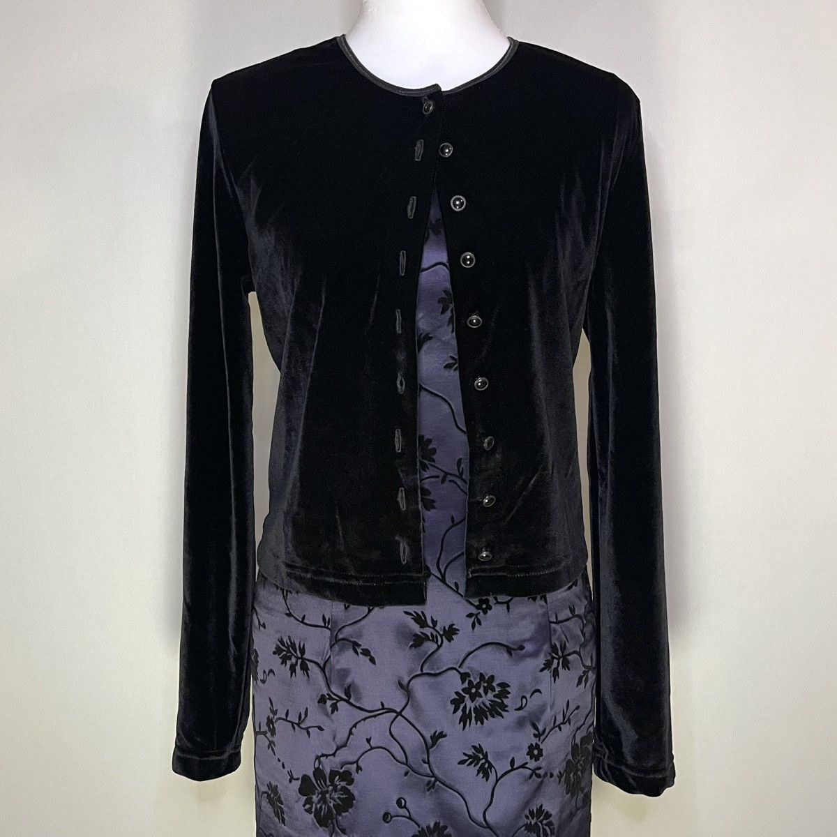 Vintage 90’s y2k Vintage Velvet Vampy Gothic Grunge Cardigan Size M / US 6-8 / IT 42-44 - 3 Thumbnail