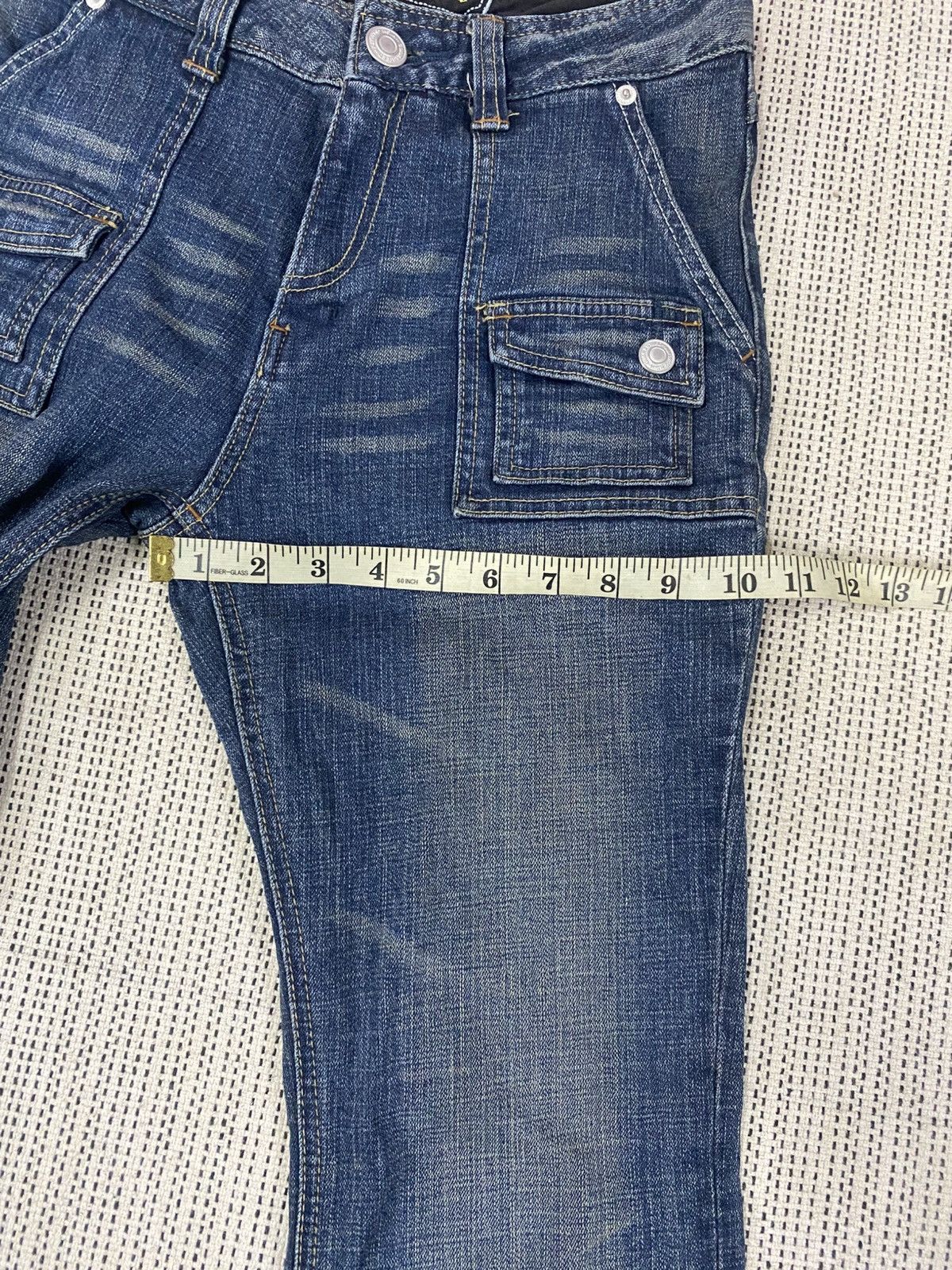 Japanese Brand Vintage 70sStyle Flared Denim Jeans Wash CargoPocket Bootcut Size US 30 / EU 46 - 12 Thumbnail