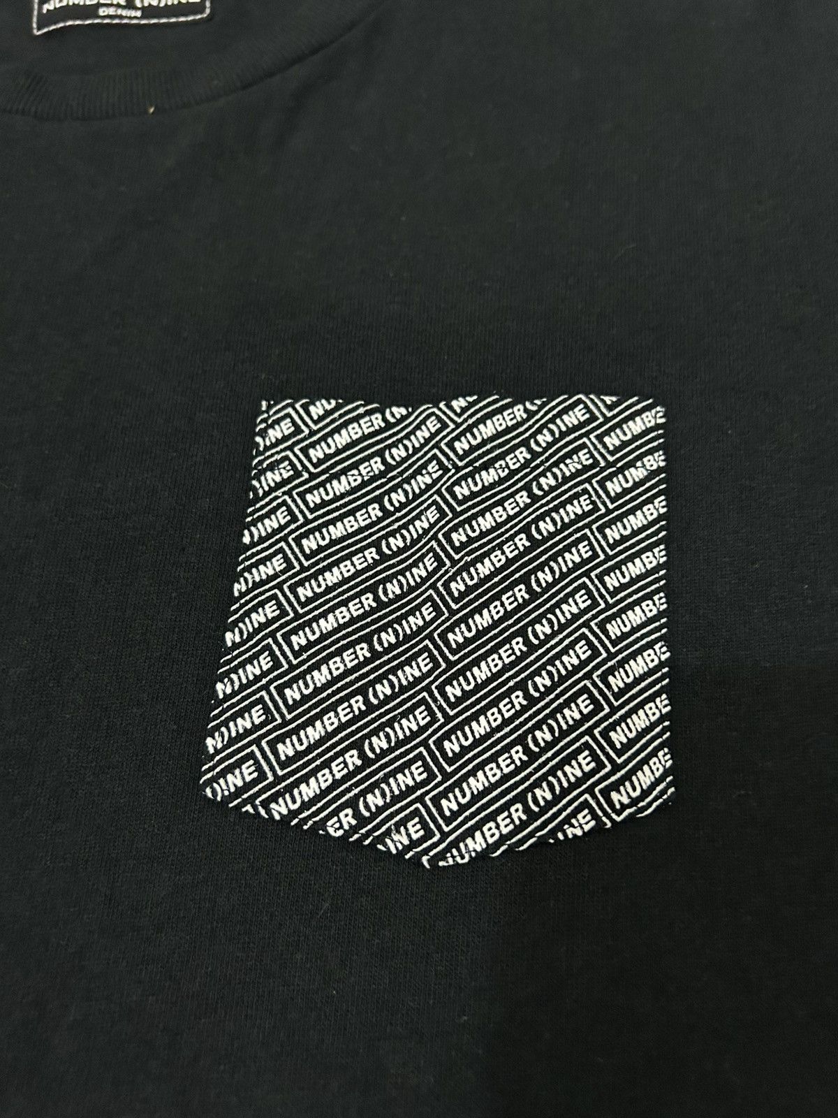 Number (N)ine Number Nine Pocket Logo Black Tshirt Size US M / EU 48-50 / 2 - 4 Thumbnail
