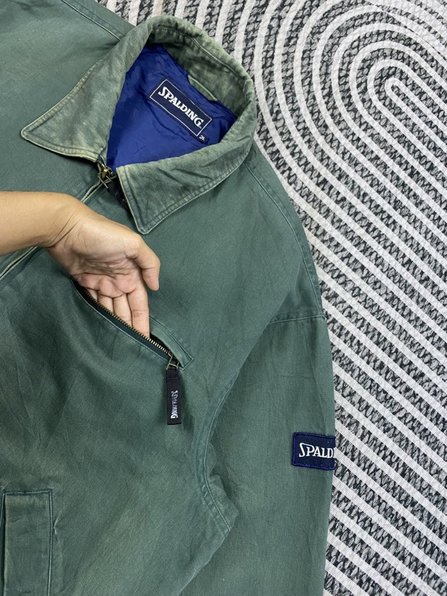Spalding 🔥RARE Vintage 80s Spalding Patches On Sleeve Bomber Jacket Size US XL / EU 56 / 4 - 7 Thumbnail