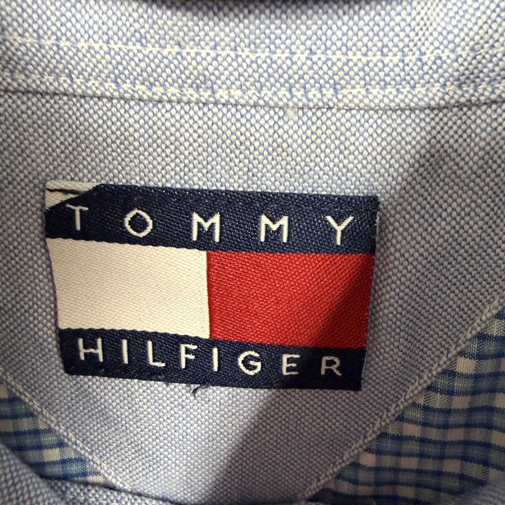 Tommy Hilfiger VINTAGE Tommy Hilfiger Shirt Mens L Blue Plaid Button-Down Short Sleeve Casual Business Preppy Size US L / EU 52-54 / 3 - 5 Thumbnail