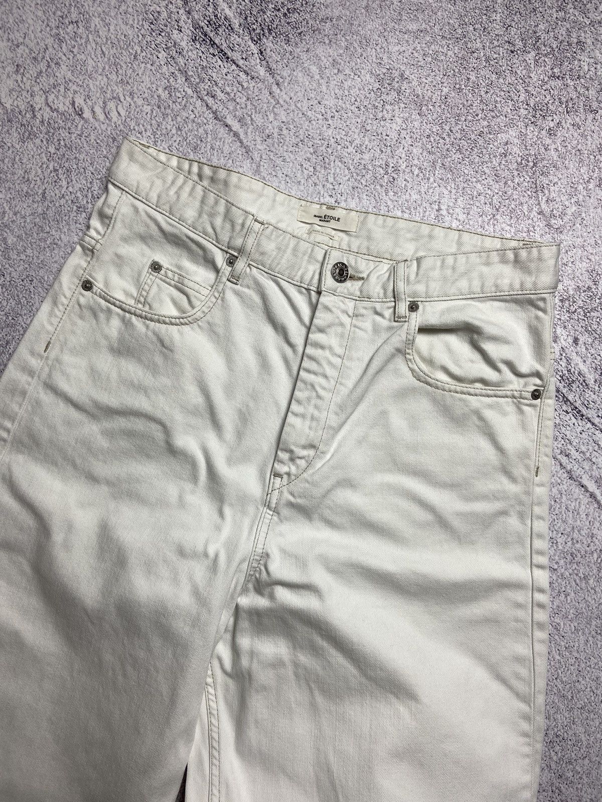Designer × Isabel Marant Etoile Isabel Marant Etoile Jeans Women’s White Denim Pants Design Size 27" / US 4 / IT 40 - 6 Thumbnail