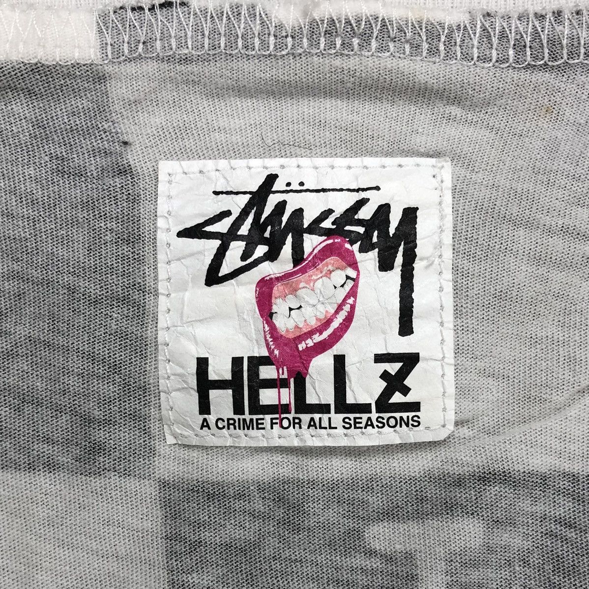 Stussy × Vintage 🫦Vintage Stussy Hellz "A Crime For All Season" White Tee Size M / US 6-8 / IT 42-44 - 8 Thumbnail