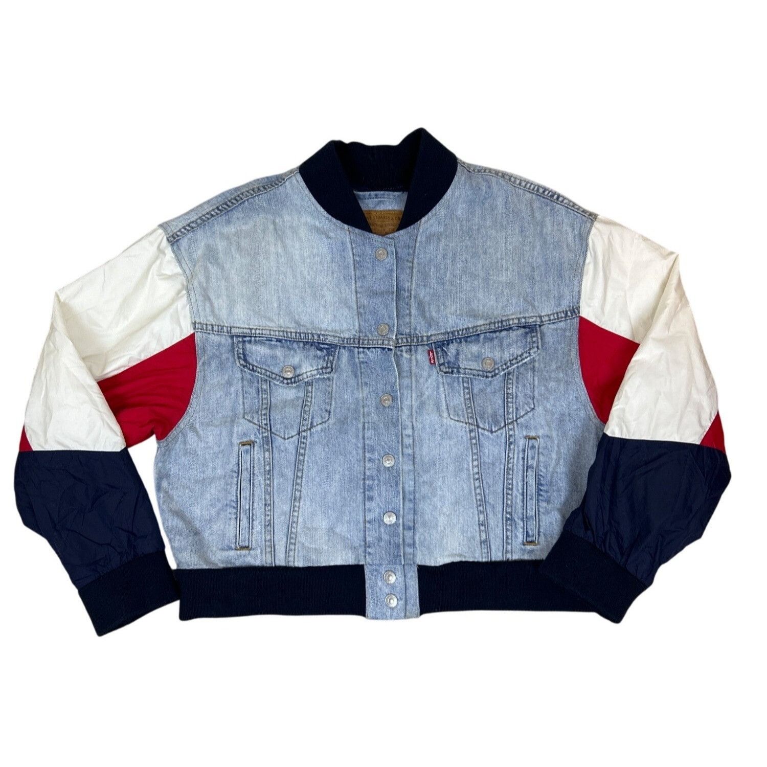 Levi's Levi's Retro 90's Style Denim Trucker Bomber Hybrid Jacket Size L / US 10 / IT 46 - 2 Thumbnail