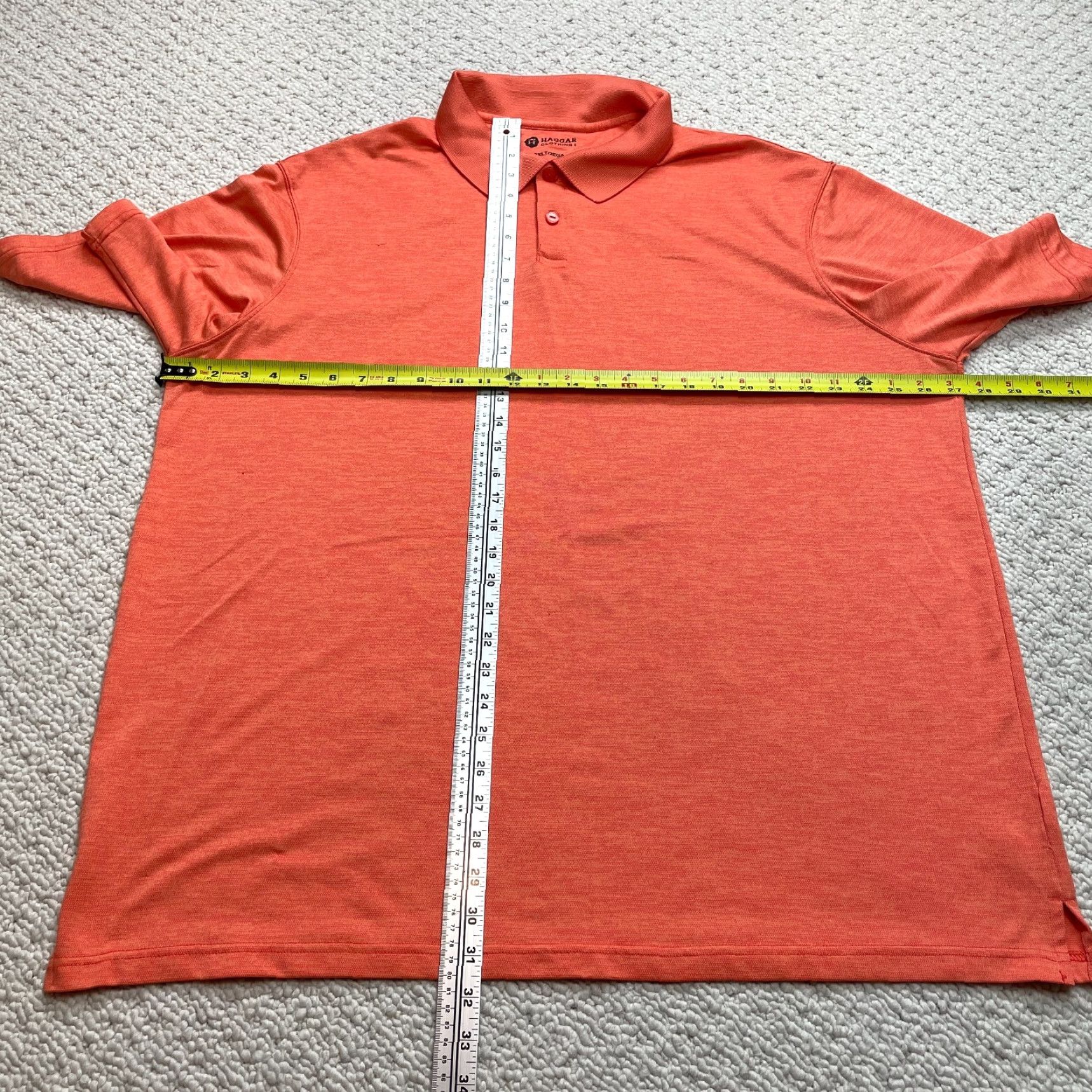 Haggar Haggar Polo Shirt Mens 2XLT Orange Short Sleeve Stretch Gold Rugby Adult Top Shirt Polo 2XLT Orange Short Sleeve Haggar Mens Rugby Gold Size US XXL / EU 58 / 5 - 3 Thumbnail