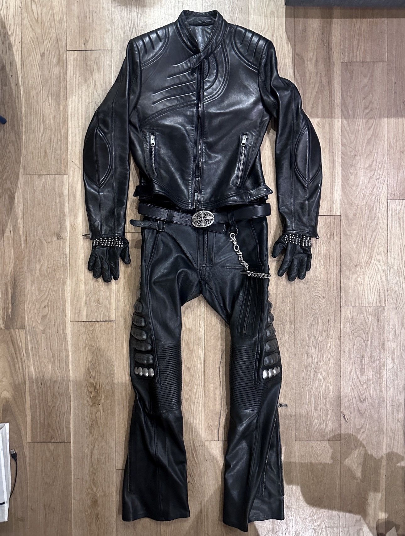 Yasuyuki Ishii Yasuyuki ishii Leather Biker Pants Size US 33 - 6 Thumbnail
