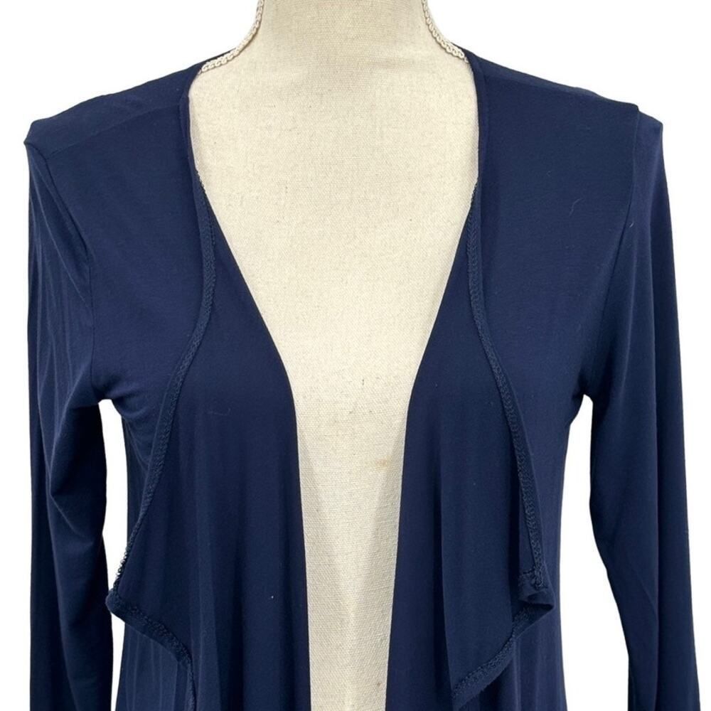 Other Blue Drape Open Front Long Sleeve Cardigan Sweater Size Medi Size M / US 6-8 / IT 42-44 - 3 Thumbnail