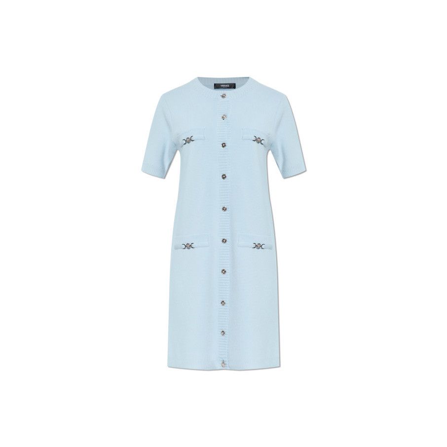 Versace VERSACE Decorative Light Blue Pockets Dress New And Authenti Size XS / US 0-2 / IT 36-38 - 1 Preview