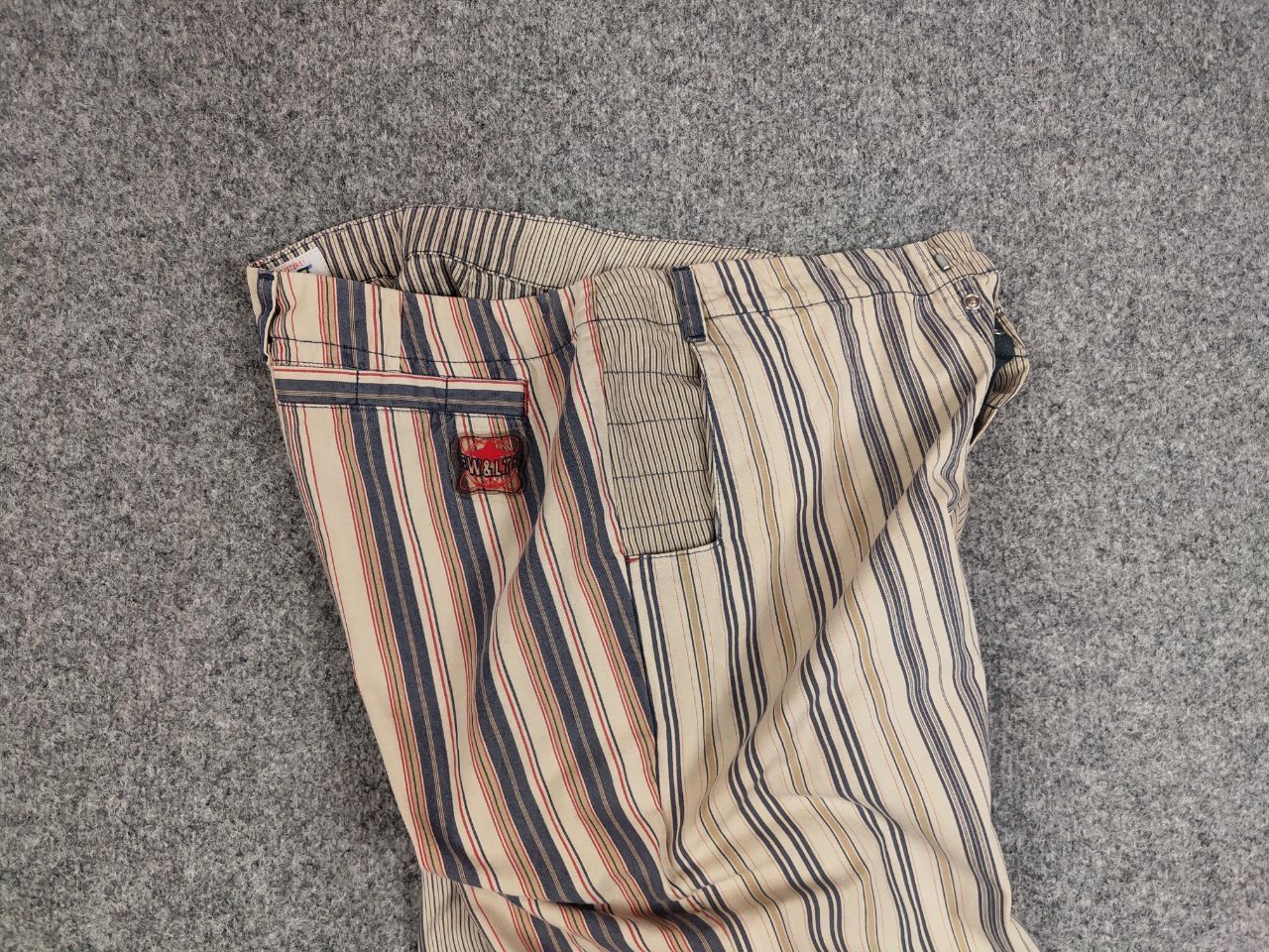 W&LT Vintage W&LT Walter Van Beirendonck Puk Puk Striped Pants Size US 34 / EU 50 - 14 Thumbnail