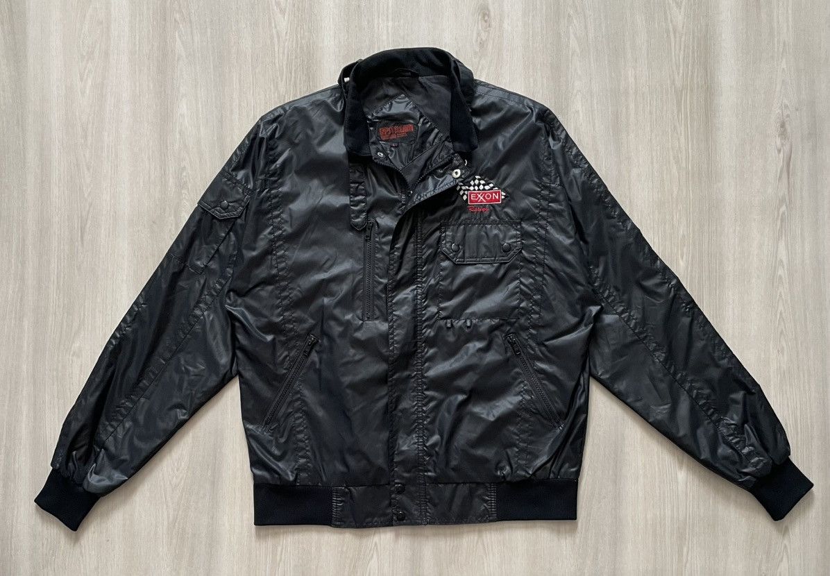 Vintage VTG 80s Exxon Racing Jacket Upstream Racing Division Sz L Size US L / EU 52-54 / 3 - 2 Thumbnail