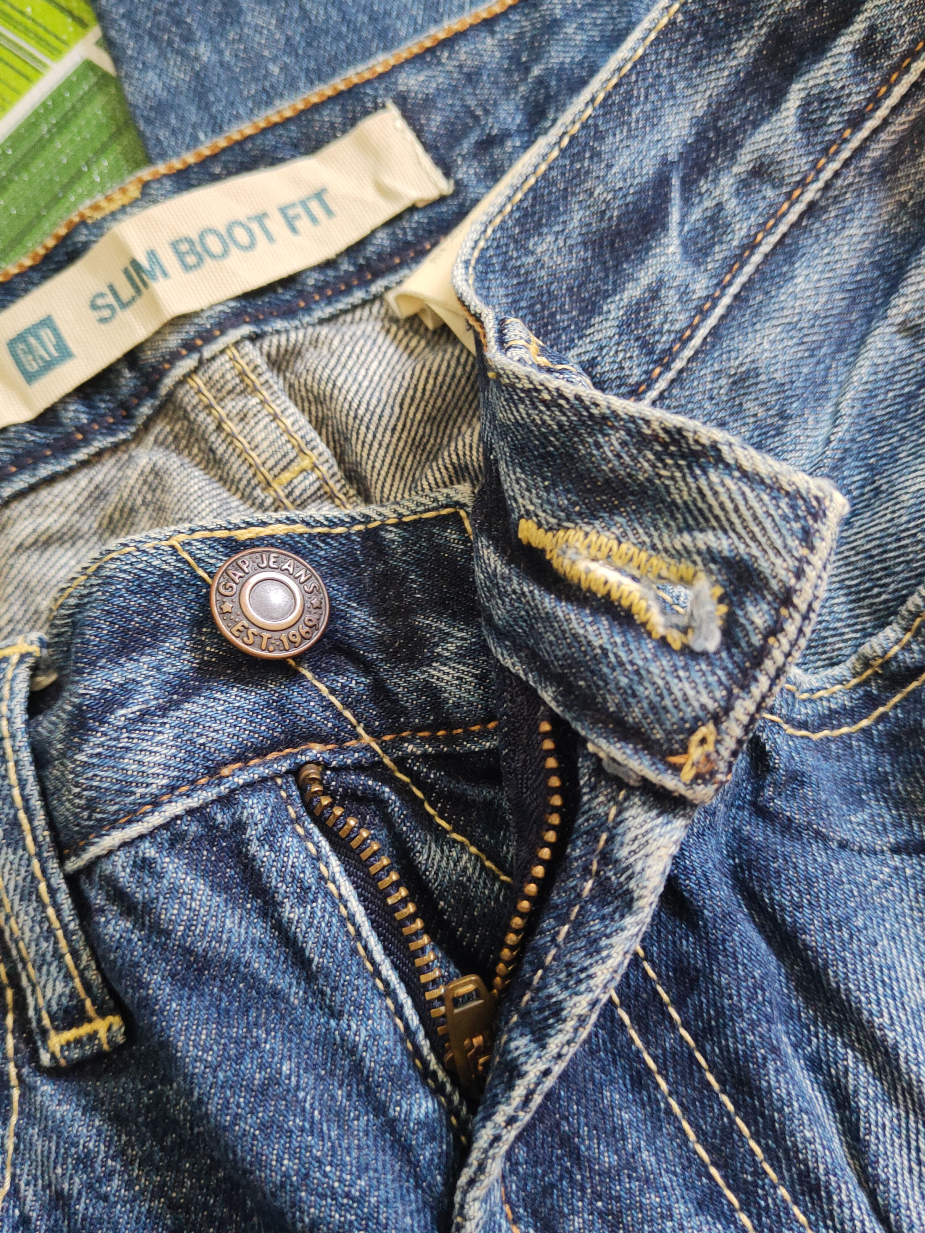 Gap Gap slim boot fit Dark Blue Distressed Ripped Jeans #S2355 Size 28" / US 6 / IT 42 - 13 Thumbnail