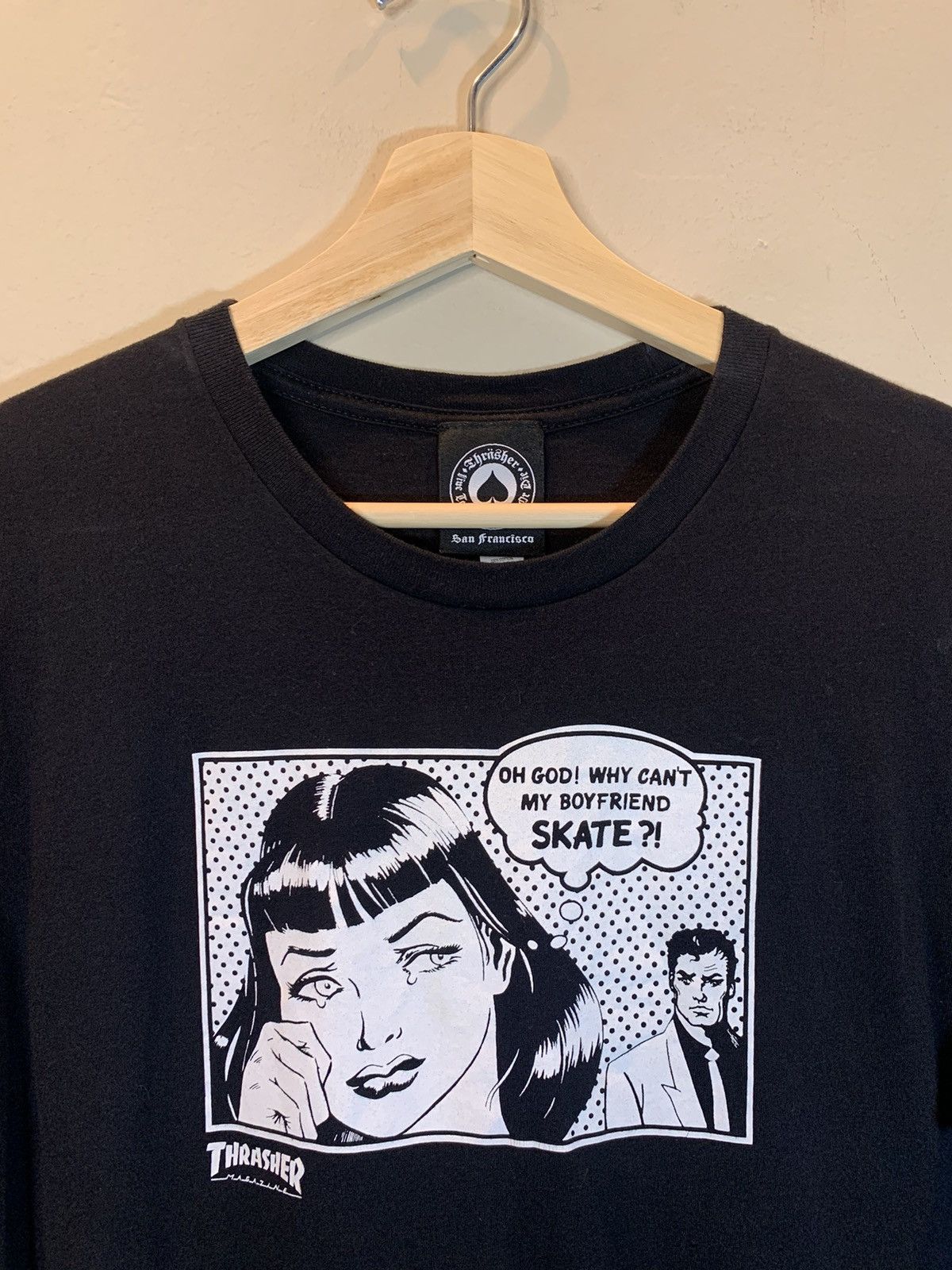 Thrasher × Vintage RARE Vintage Thrasher God Why Can’t My Boyfriend Skate Shirt Size US M / EU 48-50 / 2 - 2 Thumbnail