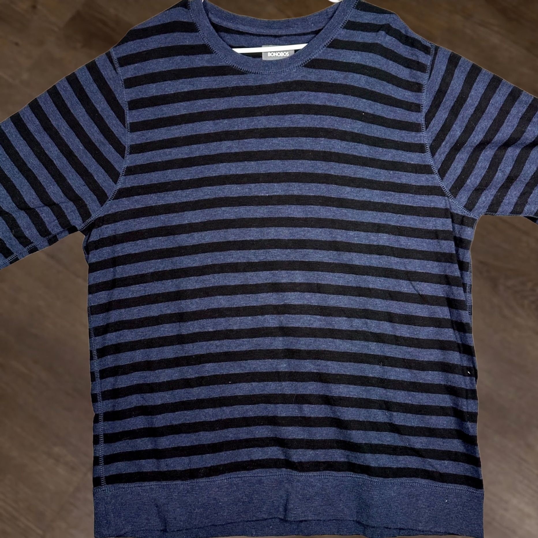 Bonobos Bonobos Sweatshirt Mens 2XL Blue Black Crewneck Striped Pullover Long Sleeve Size US XXL / EU 58 / 5 - 1 Thumbnail