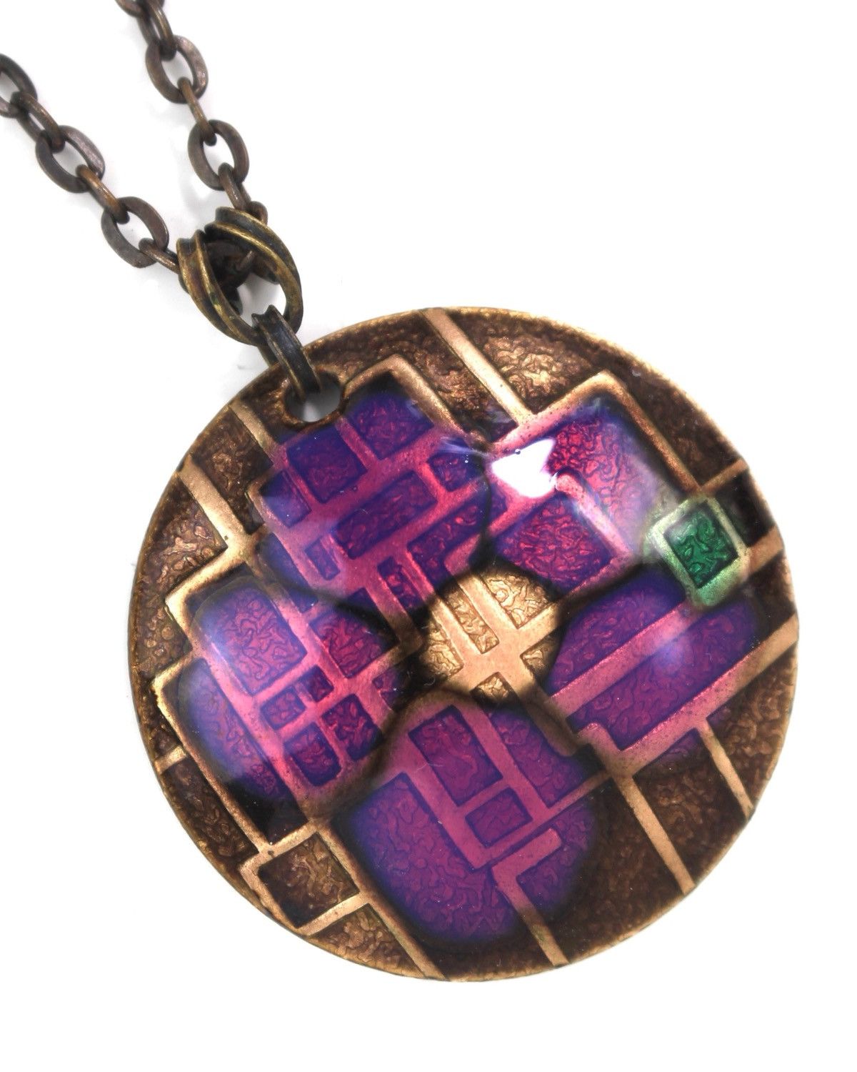 Vintage 1990S JAPANESE MADE MODERNIST ATOMIC MOSAIC NECKLACE Size ONE SIZE - 3 Thumbnail