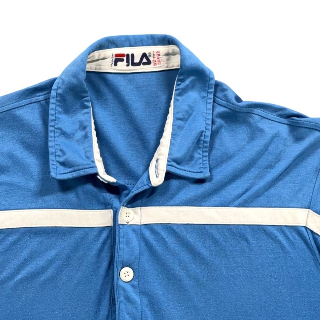 Fila VINTAGE Fila Polo Shirt Adult M Blue Championship Tennis Italy 80s Shirt Mens Size US M / EU 48-50 / 2 - 2 Thumbnail