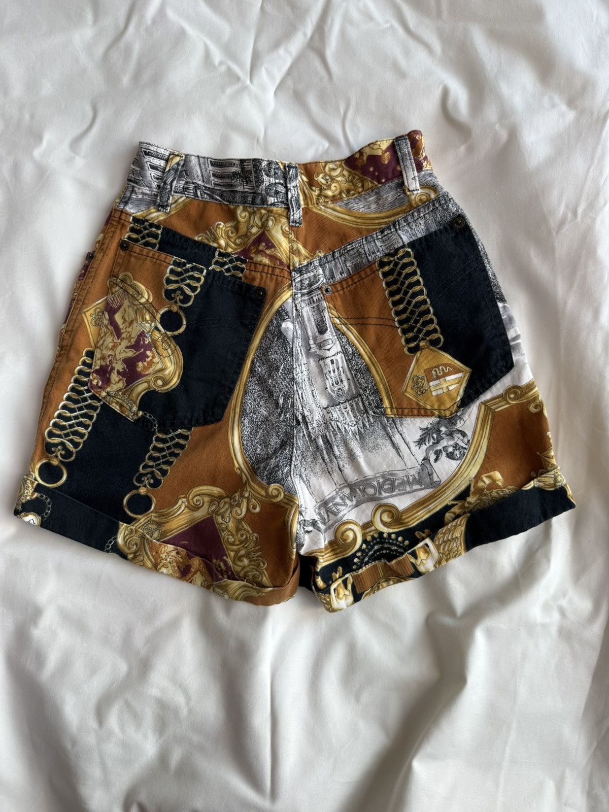 Moschino Vintage Moschino Jeans Printed Shorts Size 22" - 2 Thumbnail
