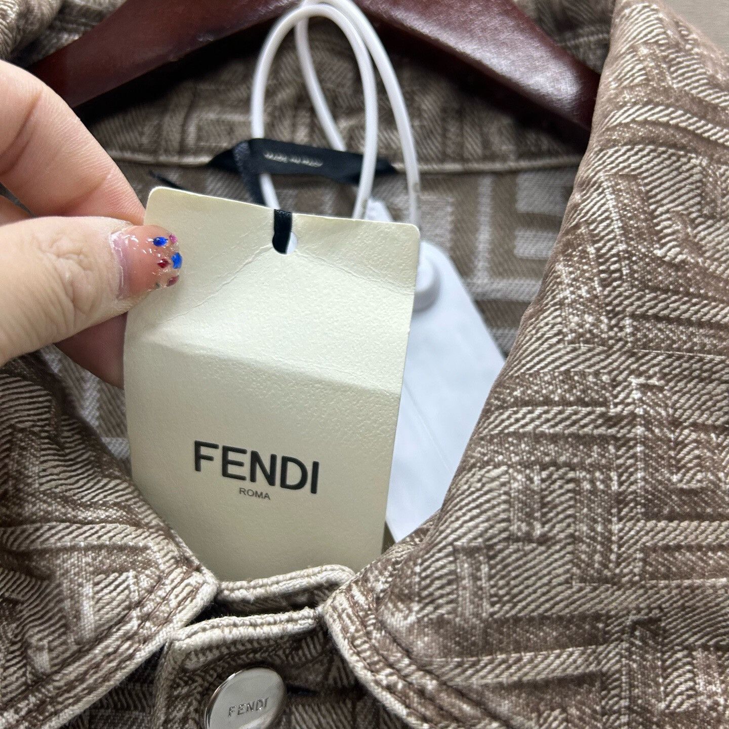 Fendi fendi monogram denim jacket in gray Size US L / EU 52-54 / 3 - 4 Thumbnail
