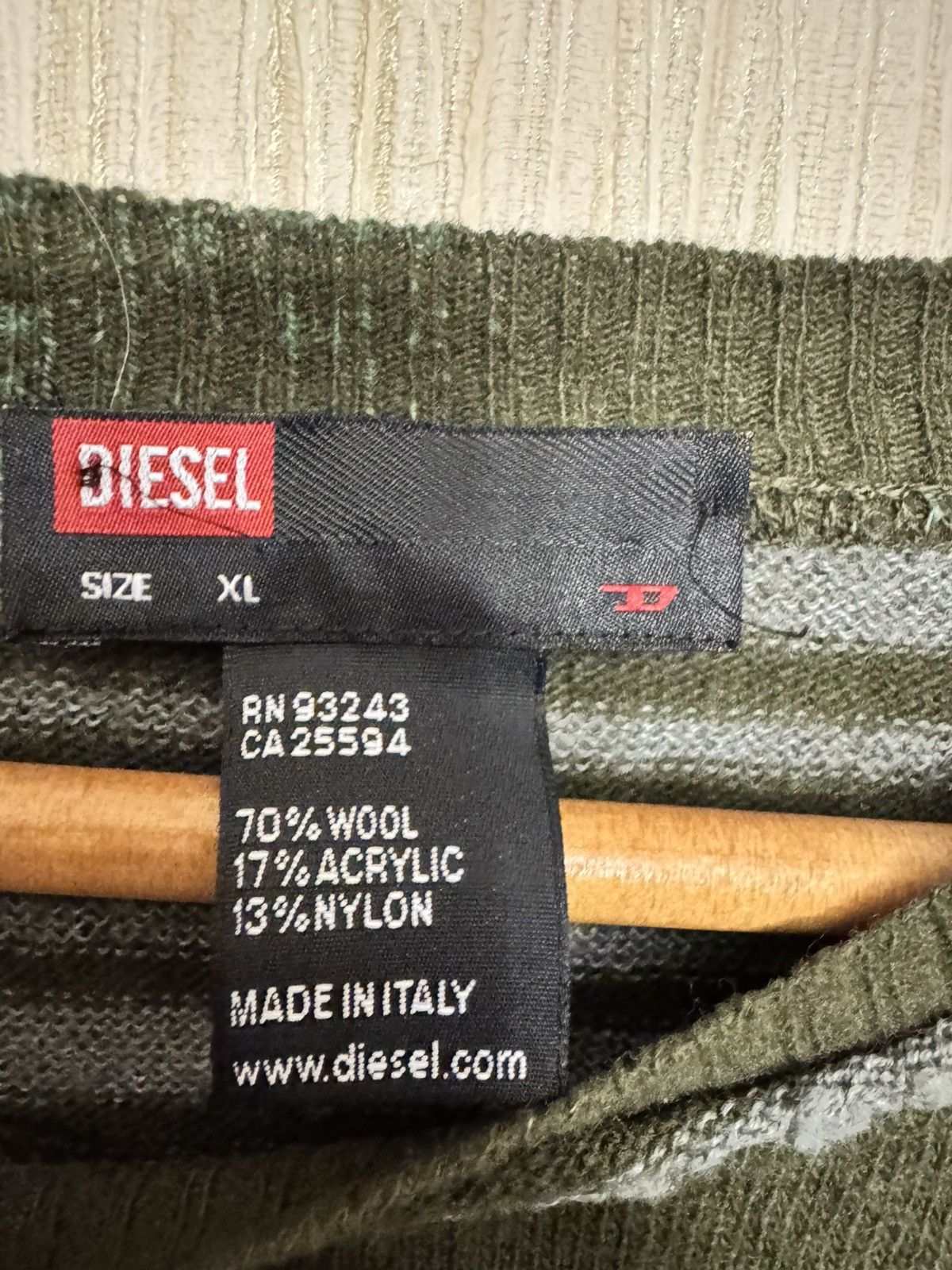 Diesel × Vintage Diesel rare vintage bleached bandits Y2K sweater Size US XL / EU 56 / 4 - 4 Thumbnail