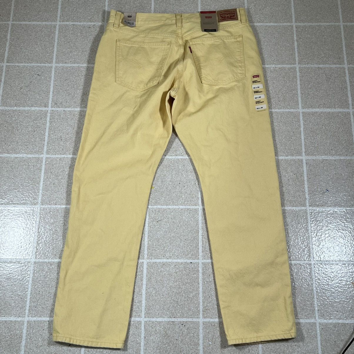 Levi's Levis Jeans Womens 32 Middy Straight Mid Rise Yellow Denim Size 32" / US 10 / IT 46 - 1 Thumbnail