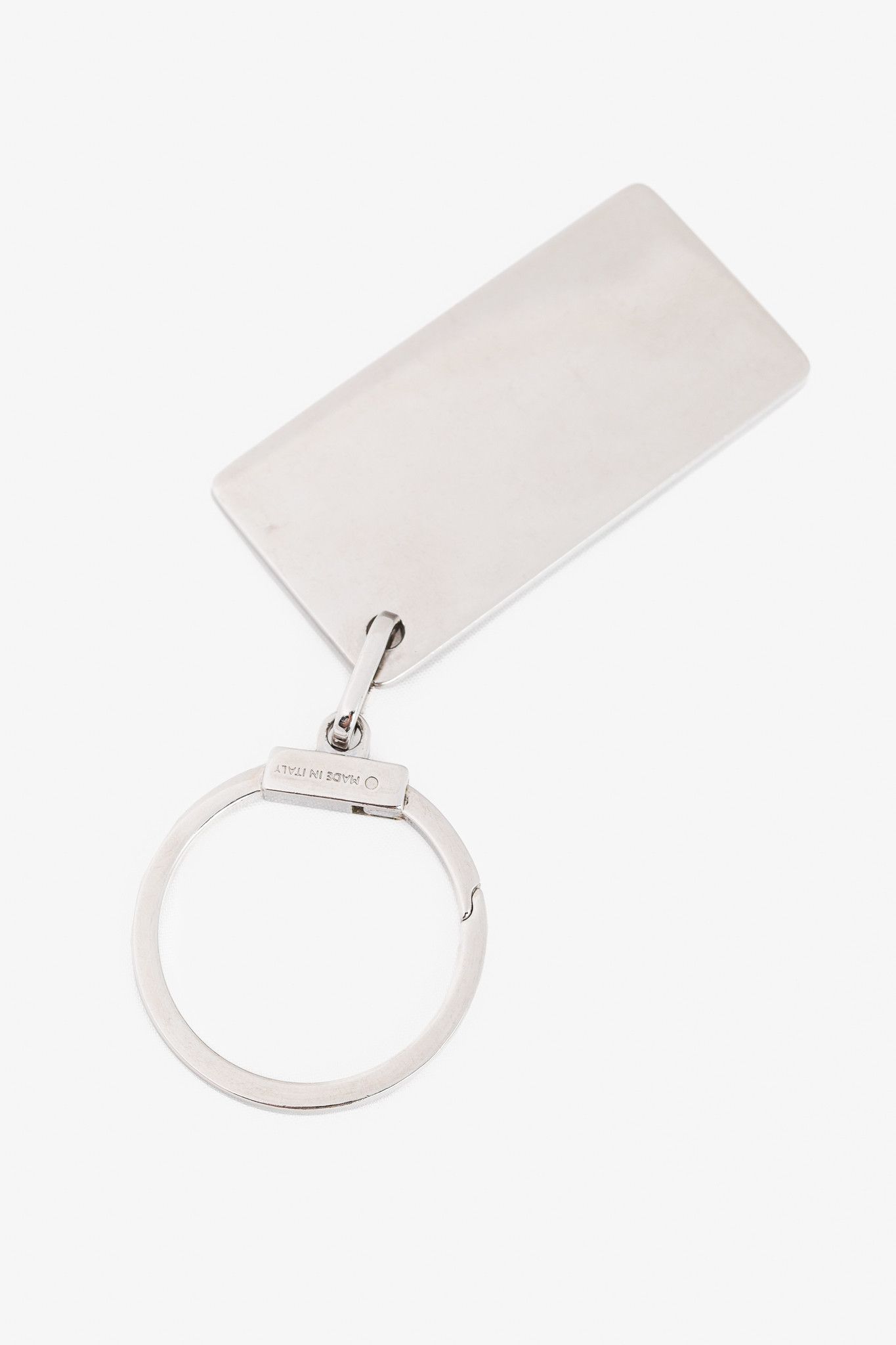 Dior Dior Silver-Tone Rhinestone Logo Plaque Keychain Size ONE SIZE - 2 Thumbnail