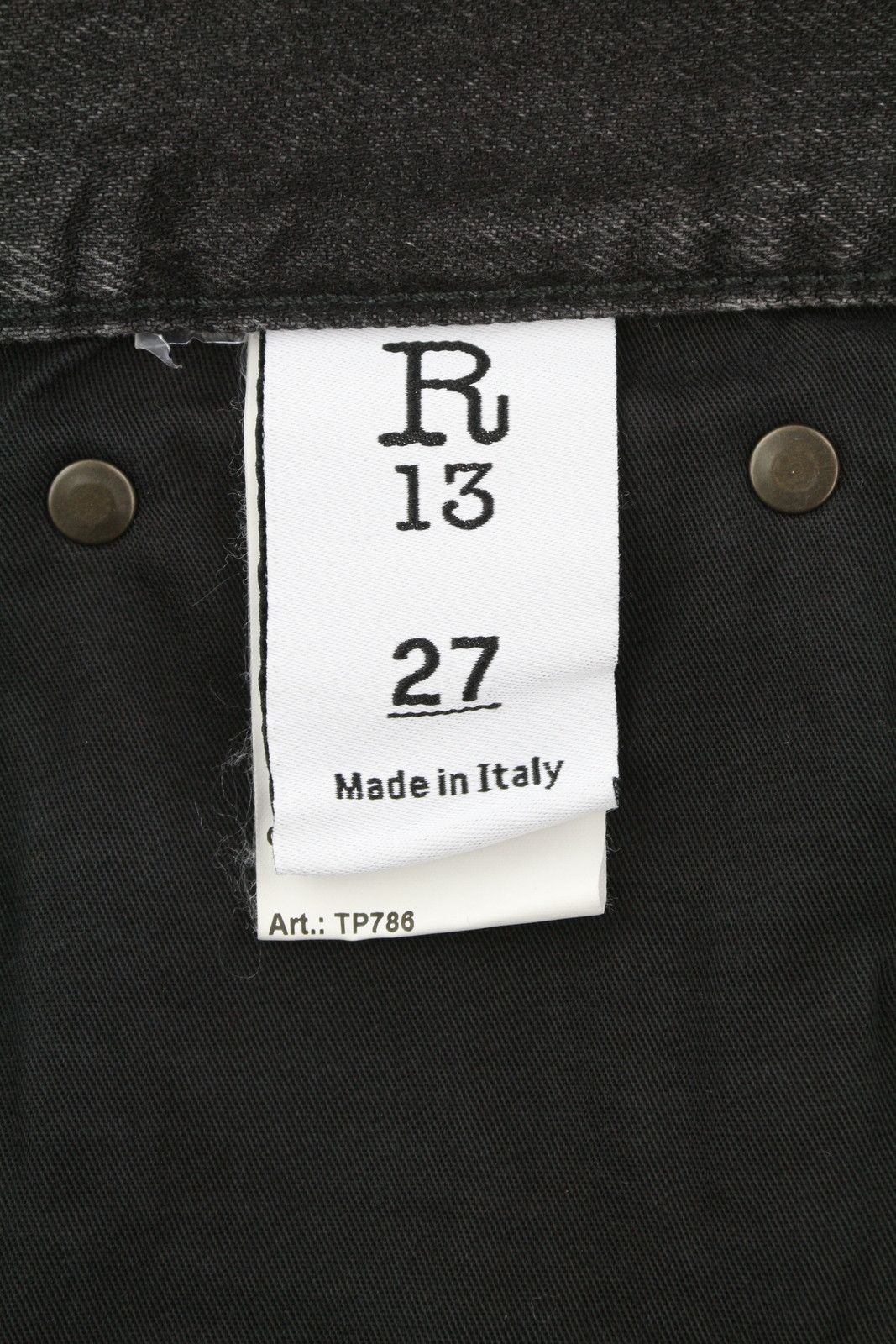 R13 KICK FIT 29 Jasper Stretch Washed Faded Ankle Cropped 86321 Size 29" - 7 Thumbnail