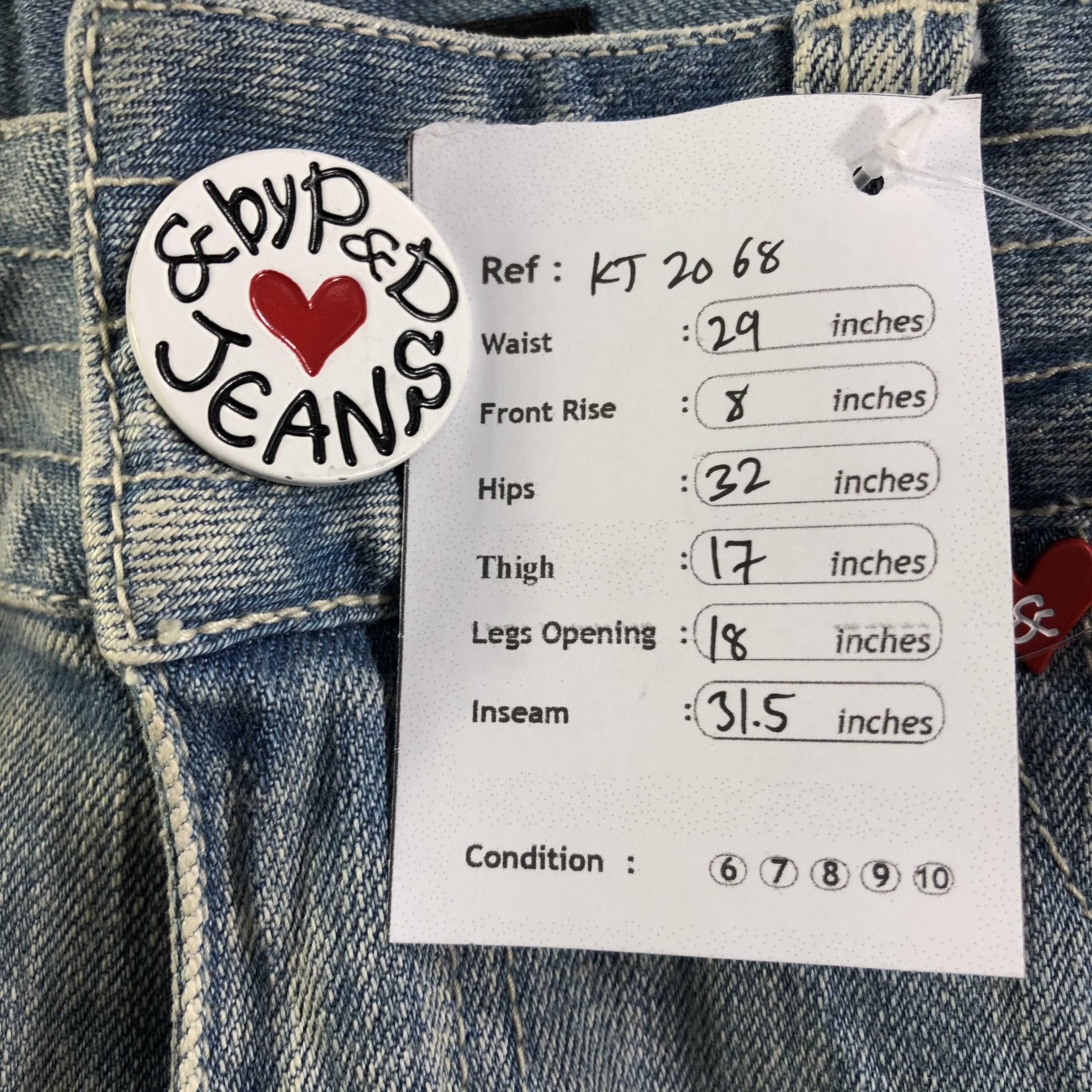 Japanese Brand Japanese Brand Medium Wash Flared Jeans KJ2068 Size 29" - 12 Thumbnail
