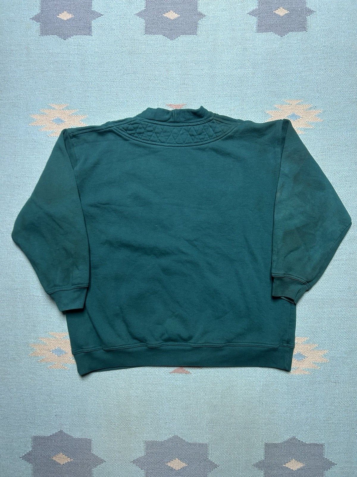 Vintage VTG 90s sweatshirt cardigan pro spirit blank forest green L Size L / US 10 / IT 46 - 8 Thumbnail