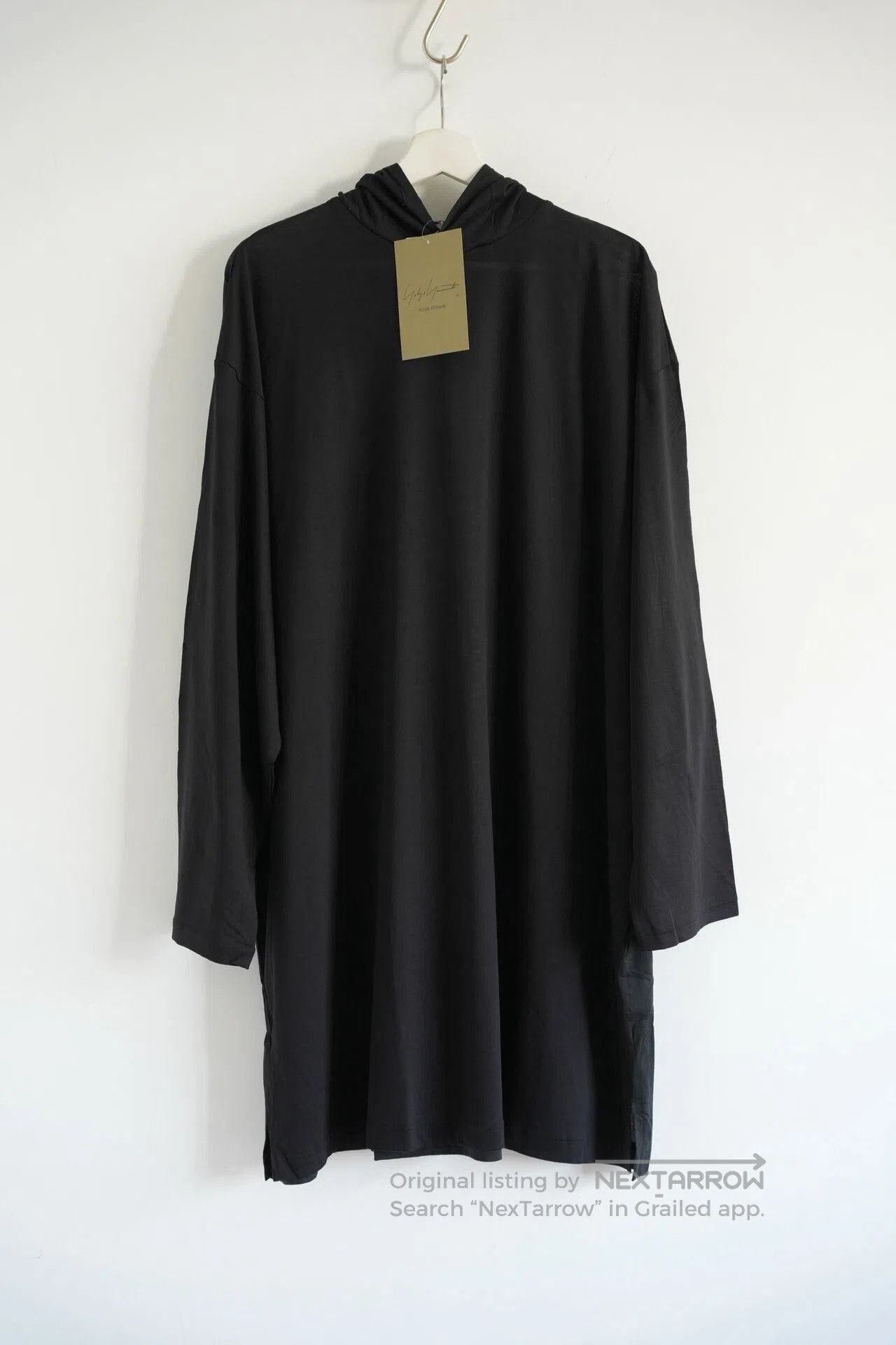 Yohji Yamamoto Yohji Yamamoto Black Hooded Sweatshirt. Size US L / EU 52-54 / 3 - 2 Thumbnail
