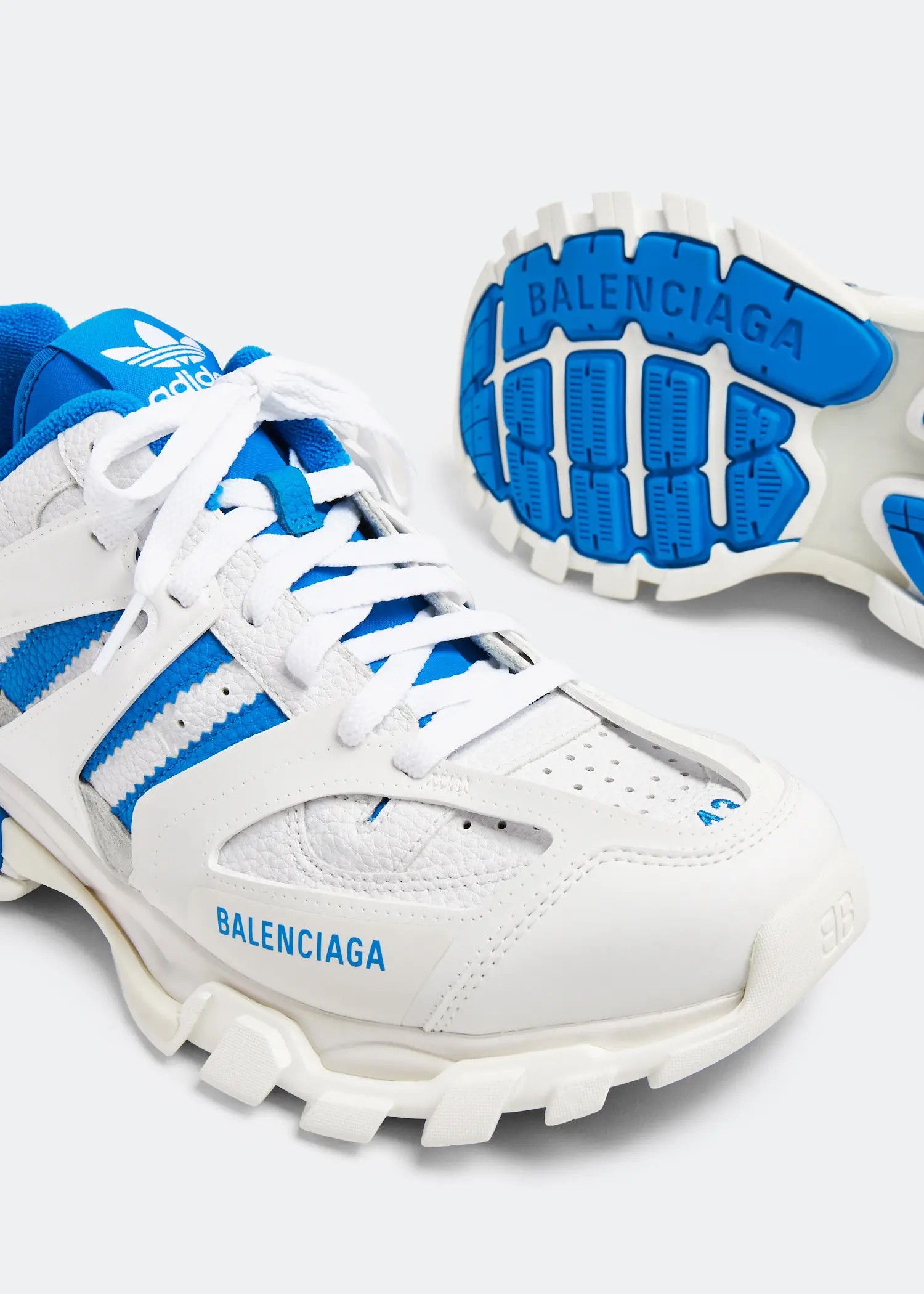 Adidas × Balenciaga o1bcso1str0924 Track Forum Sneakers in White/Blue Size US 11 / IT 41 - 2 Thumbnail